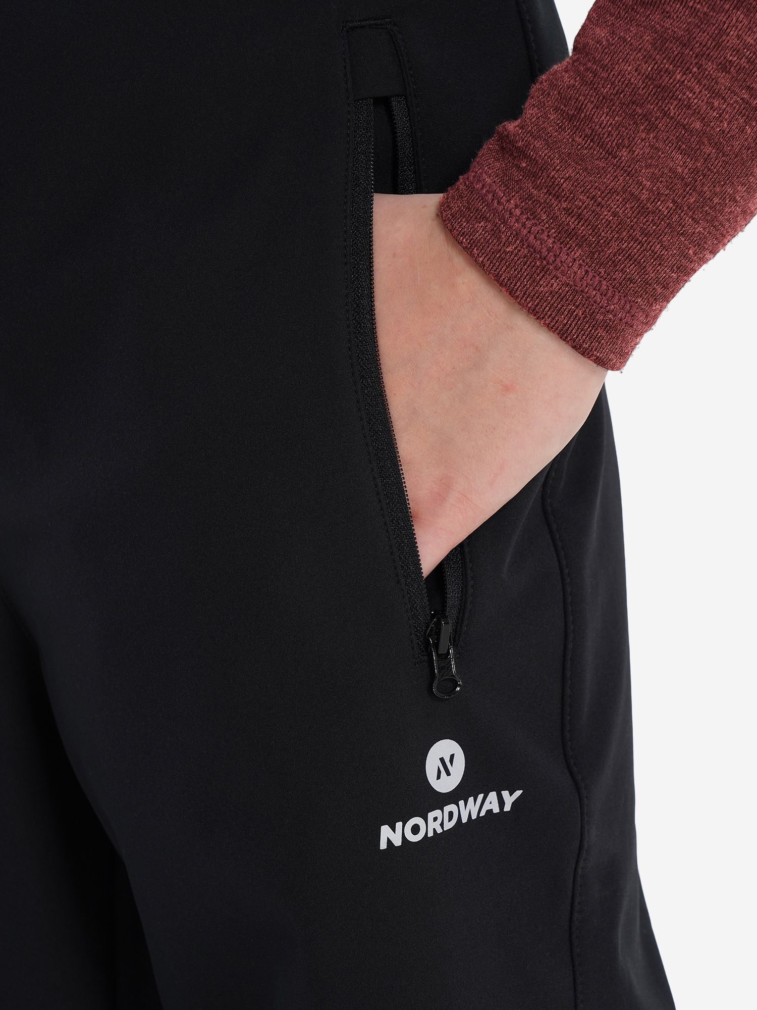 фото Брюки софтшелл для мальчиков nordway, черный