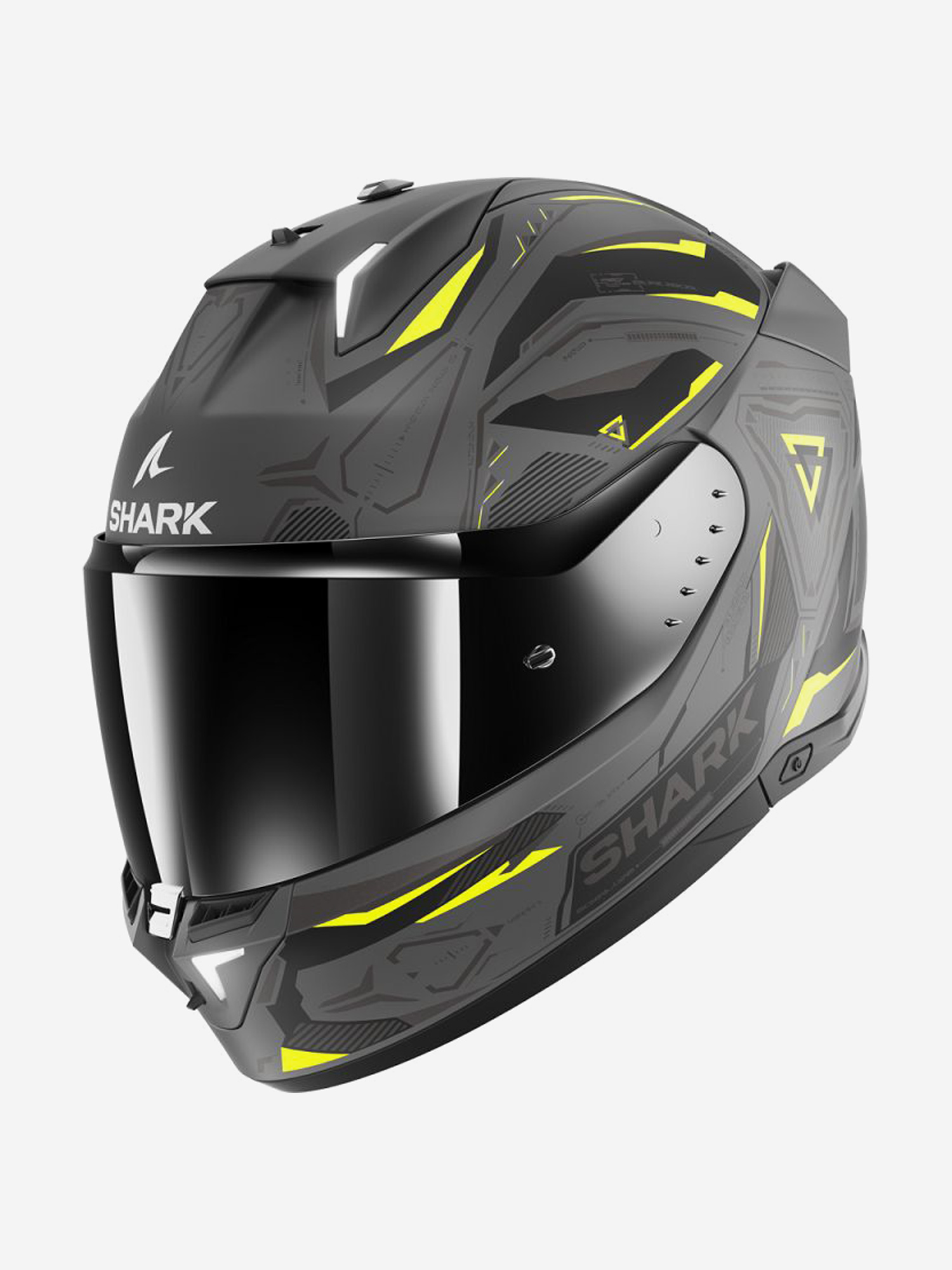 

Мотошлем интеграл Shark SKWAL i3 LINIK MAT Anthracite/Yellow/Black, Серый