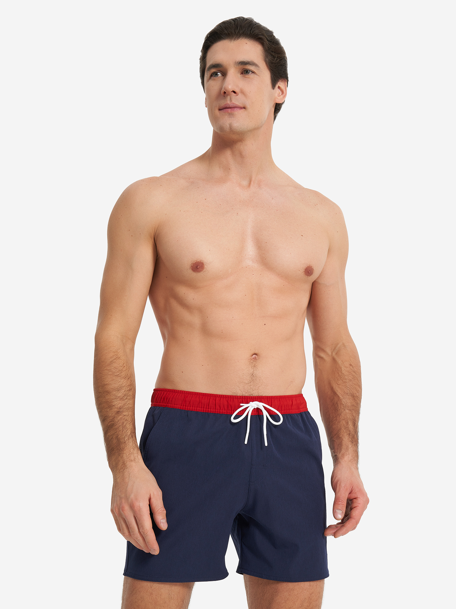 Изображение товара Мужские плавательные шорты FILA с регулируемым поясом, синее и красное