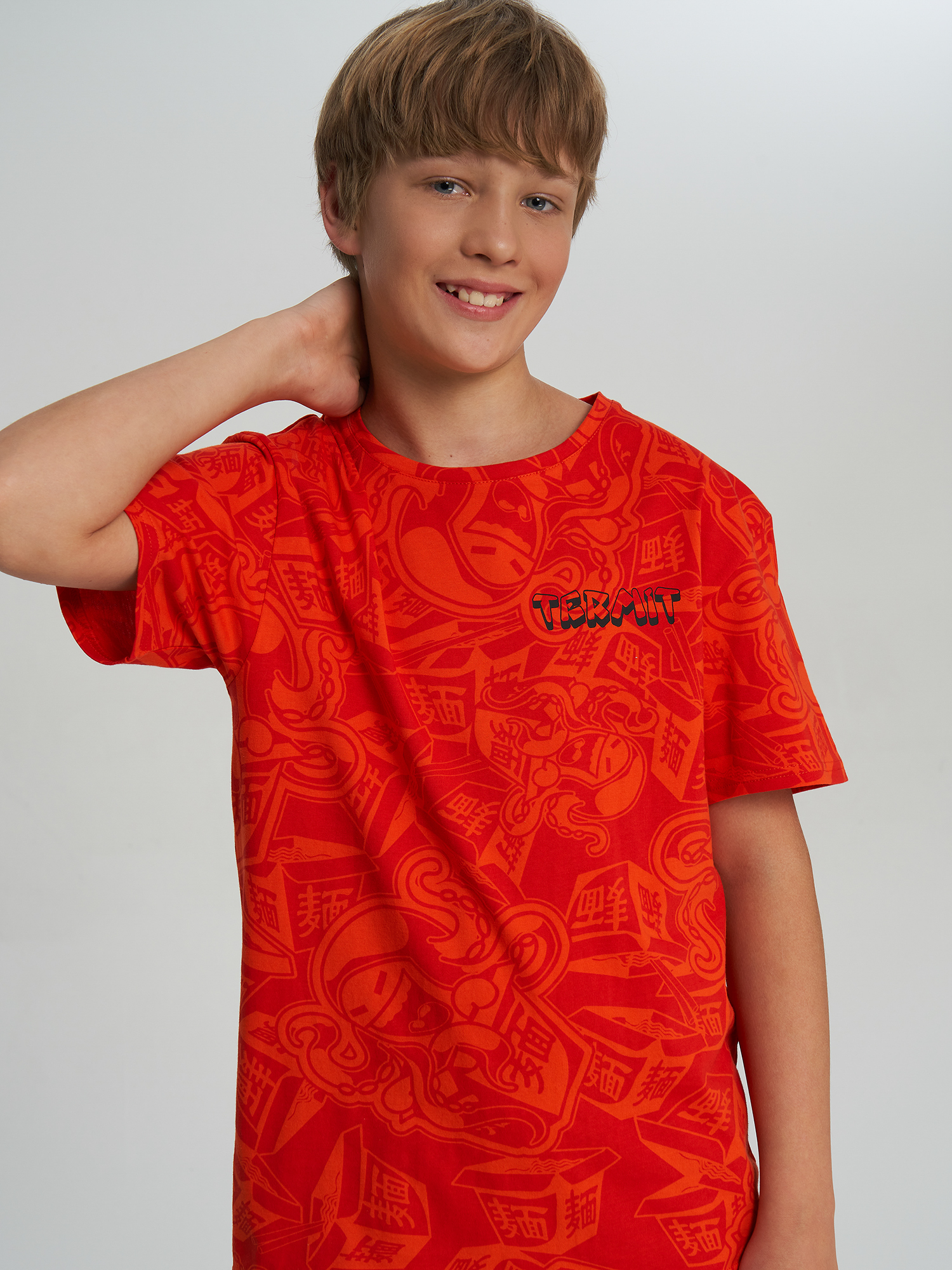 Изображение товара Футболка Termit для детей, красная, 100% хлопок