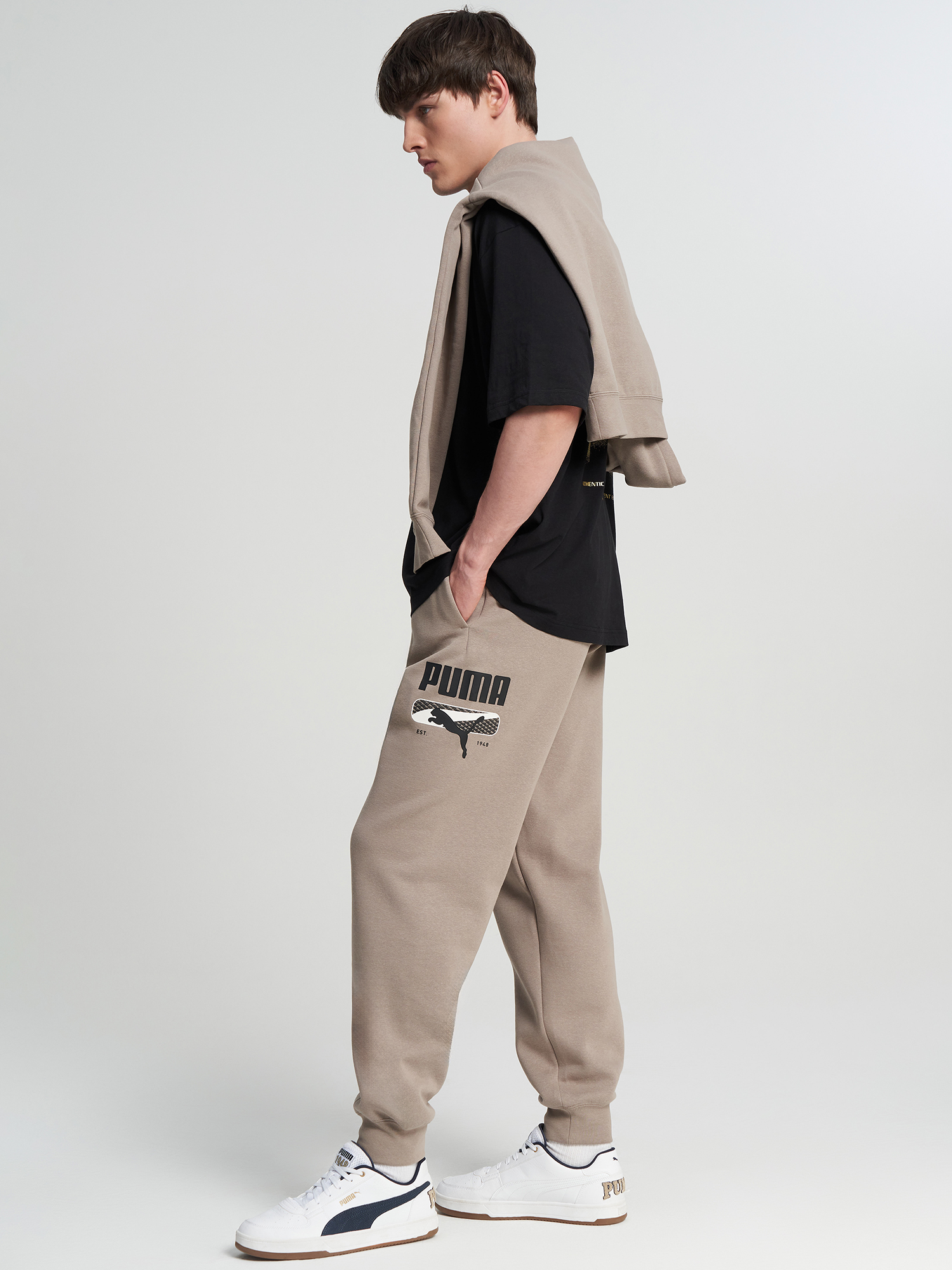 Брюки мужские PUMA Sport Logo Play, Серый 5