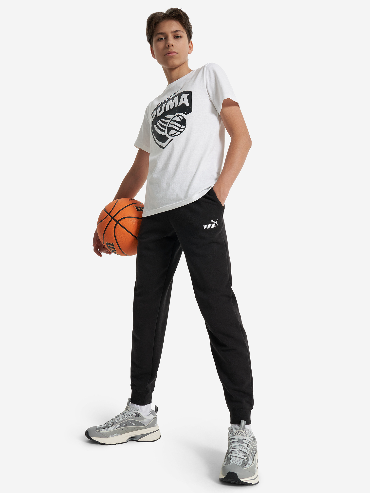 Футболка для мальчиков PUMA Basketball Posterize, Белый 4