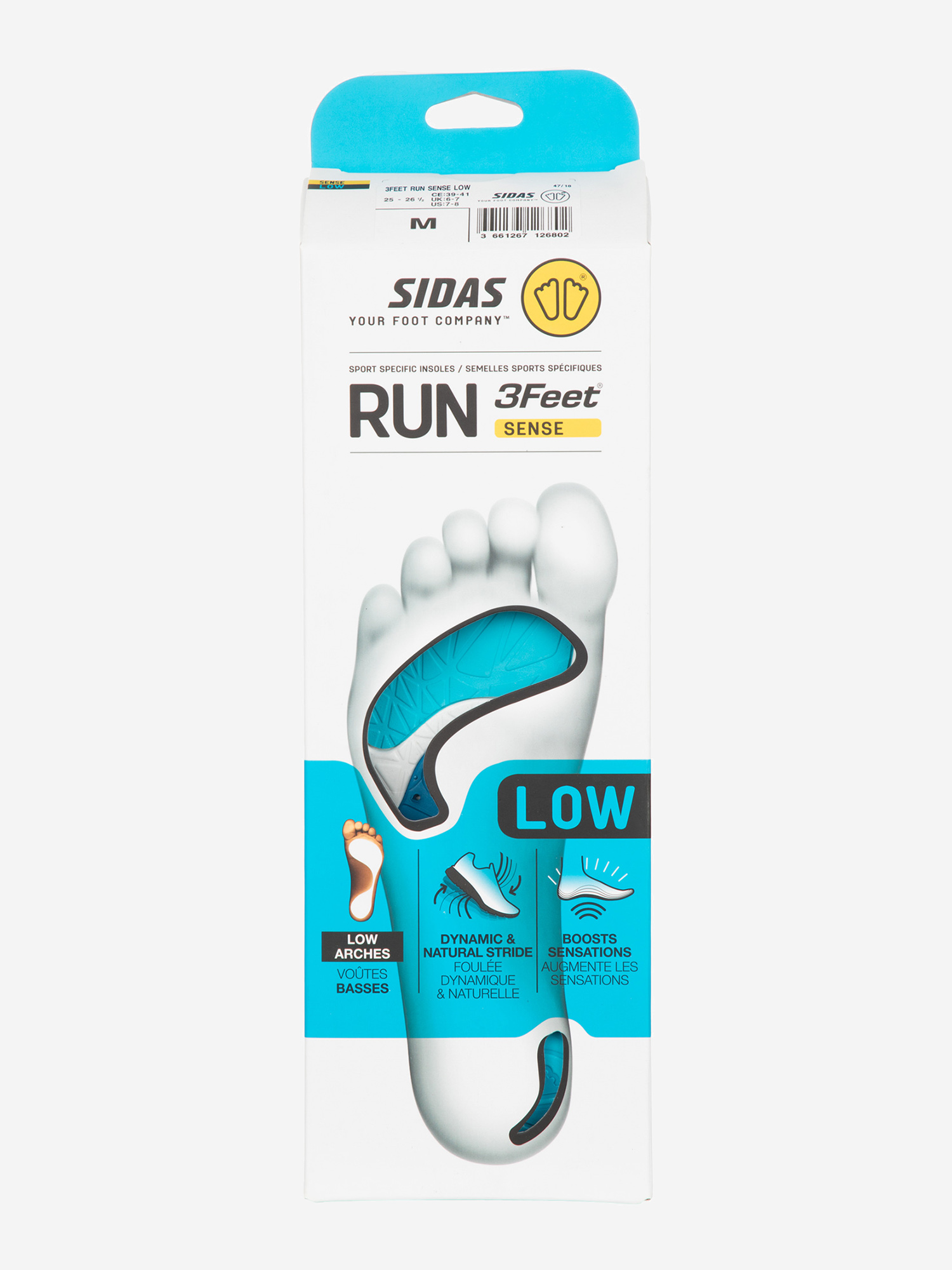 фото Стельки sidas 3feet run sense low, синий