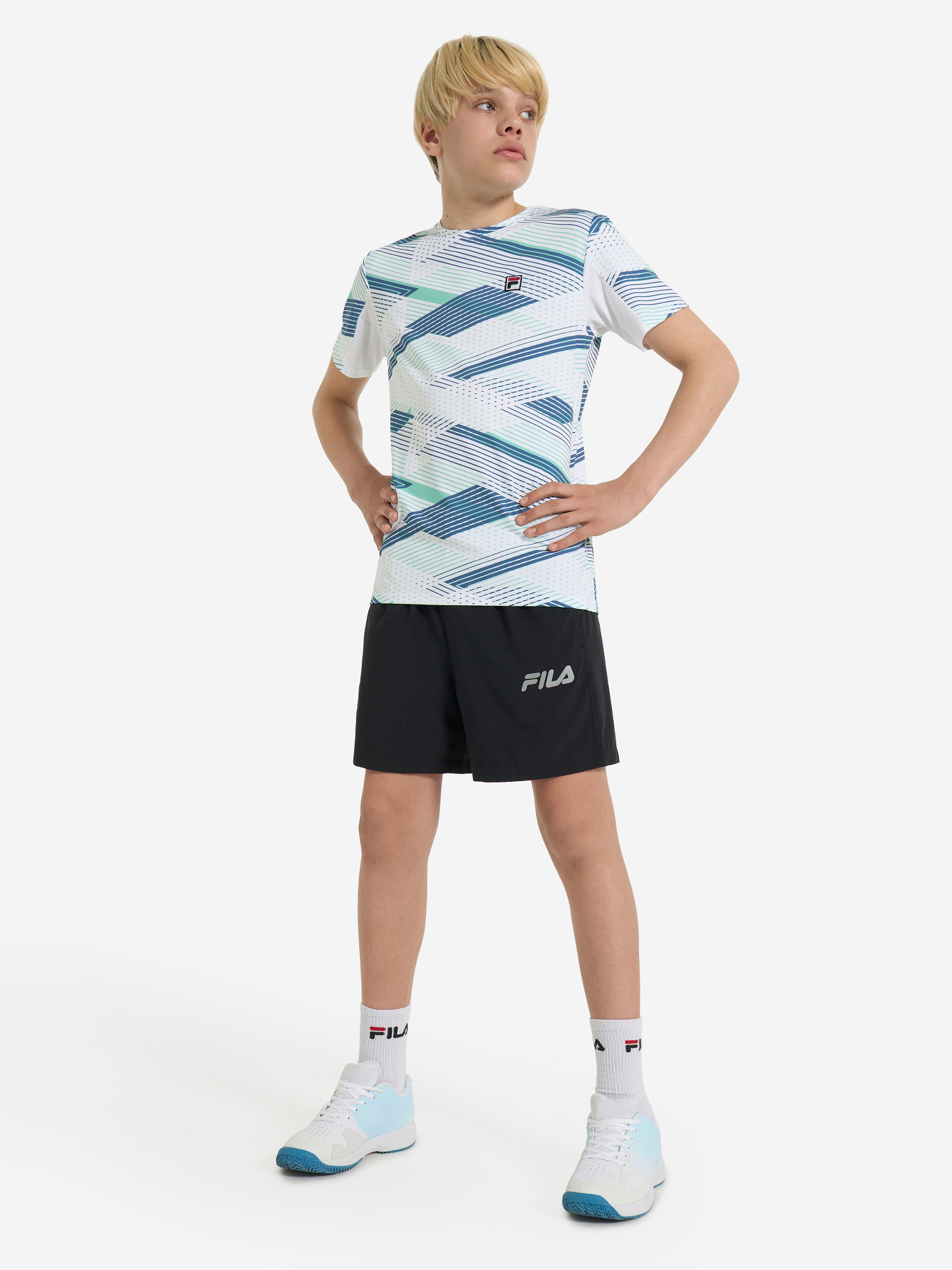 фото Футболка для мальчиков fila, голубой