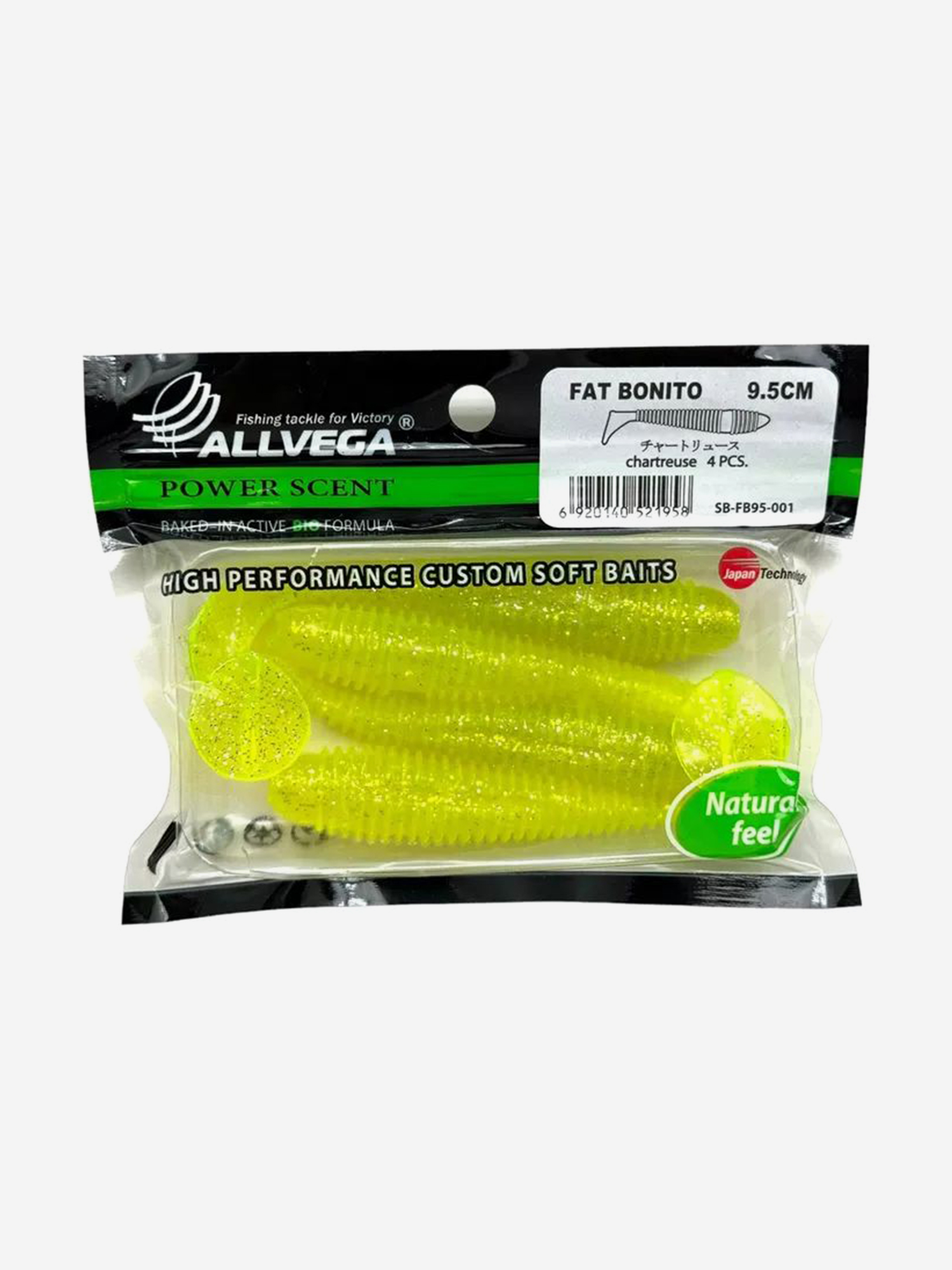 

Приманка съедобная ALLVEGA "Fat Bonito" 9,5см 8,5г, Зеленый