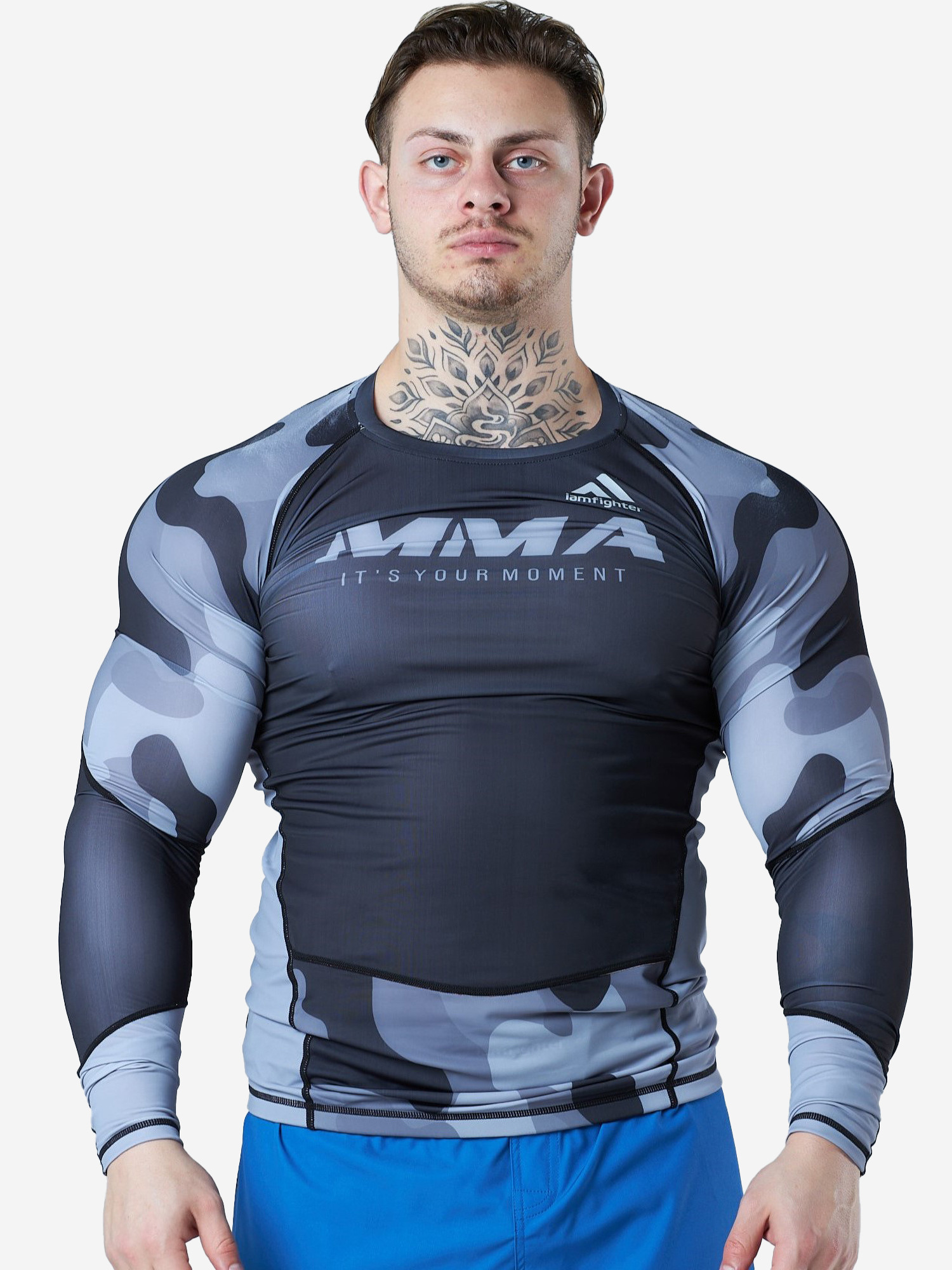 

Рашгард c длинными рукавами IAMF Military MMA, Серый