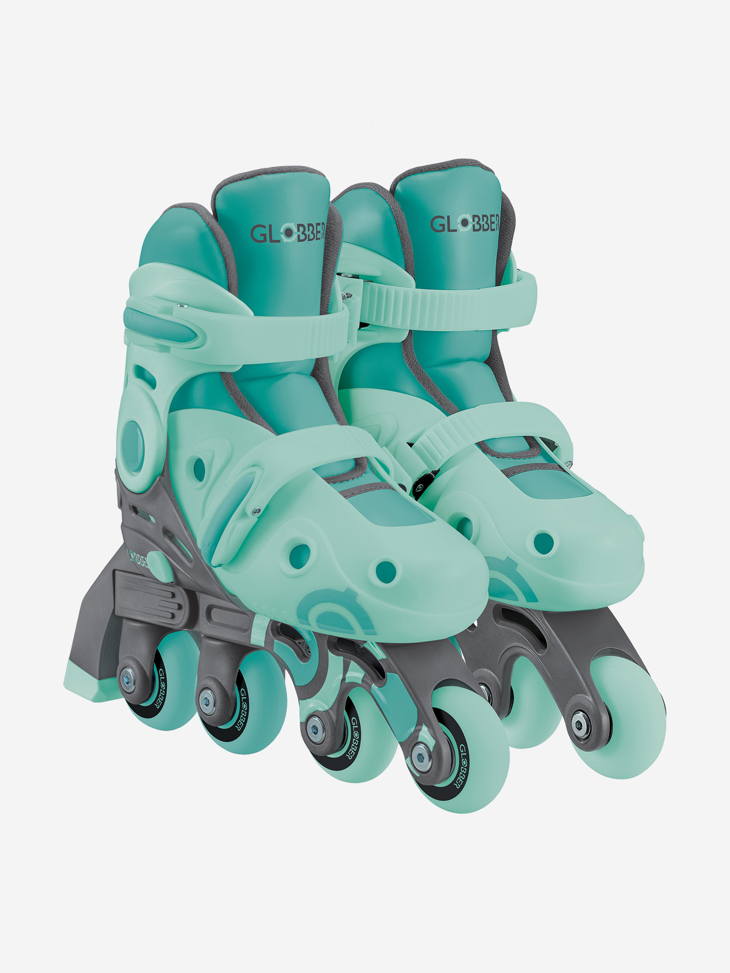 Изображение товара Роликовые коньки Globber LEARNING SKATES 2in1, Мятный Изображение товара Роликовые коньки Globber LEARNING SKATES 2in1, Мятный