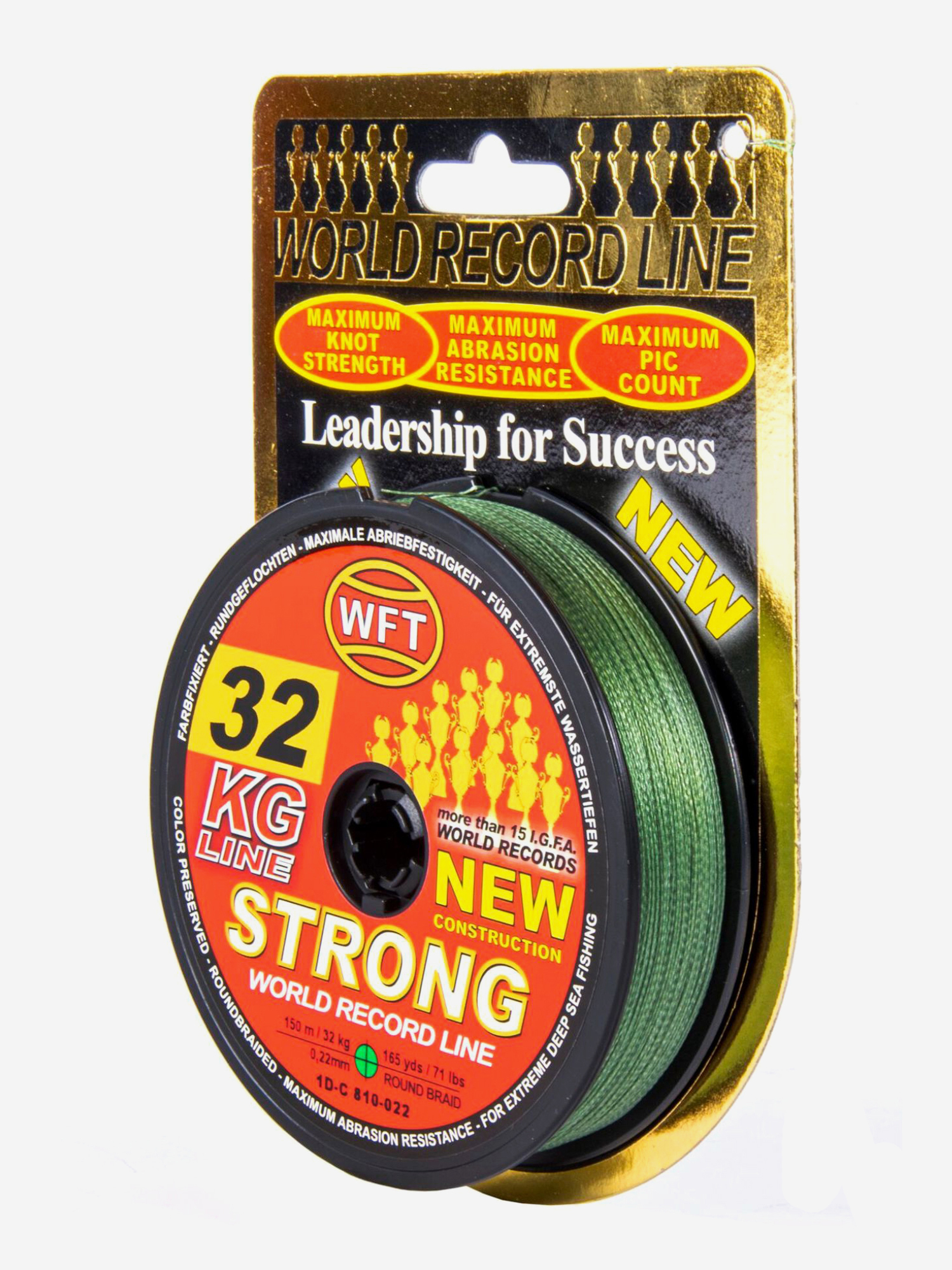 

Шнур плетеный WFT KG STRONG зеленый 150/022, Мультицвет