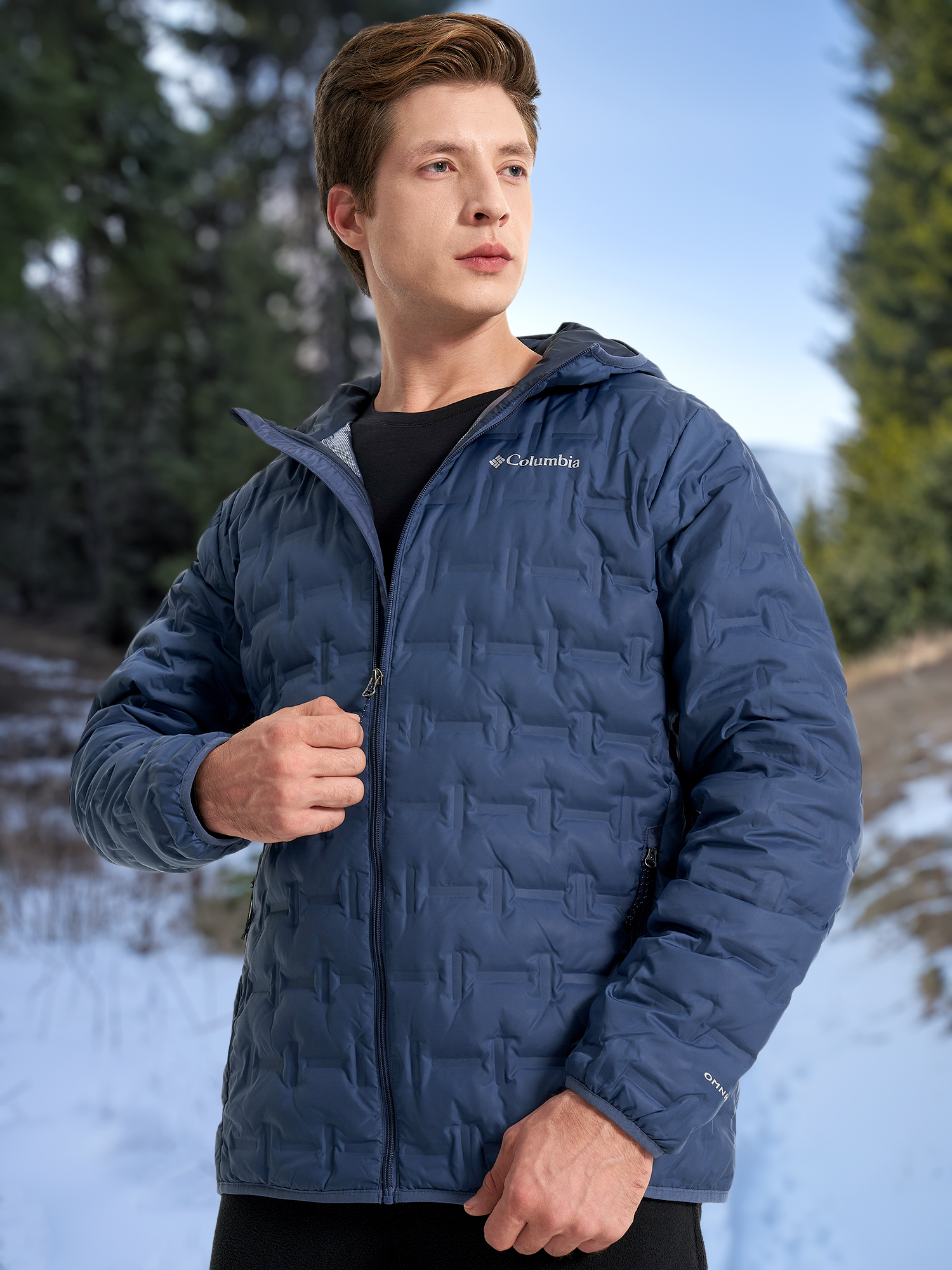 

Пуховик мужской Columbia Delta Ridge II Down Hooded Jacket, Синий