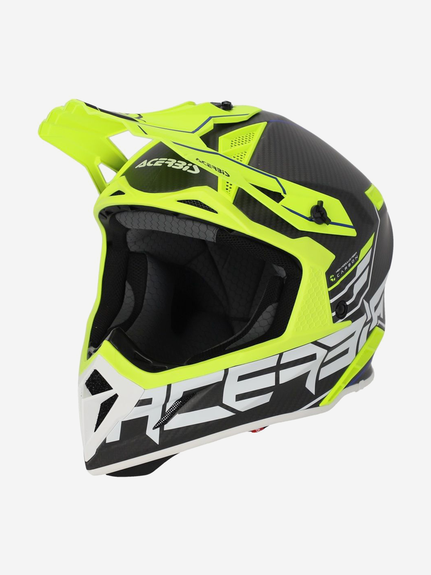 

Мотошлем кроссовый взрослый Acerbis STEEL CARBON 22-06 Black/Fluo, Черный