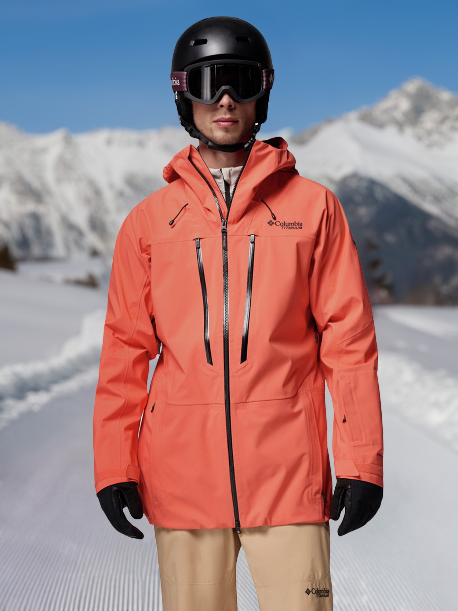 Куртка мембранная мужская Columbia Platinum Peak II 3 L Shell, оранжевый, арт. 2087141clb-864