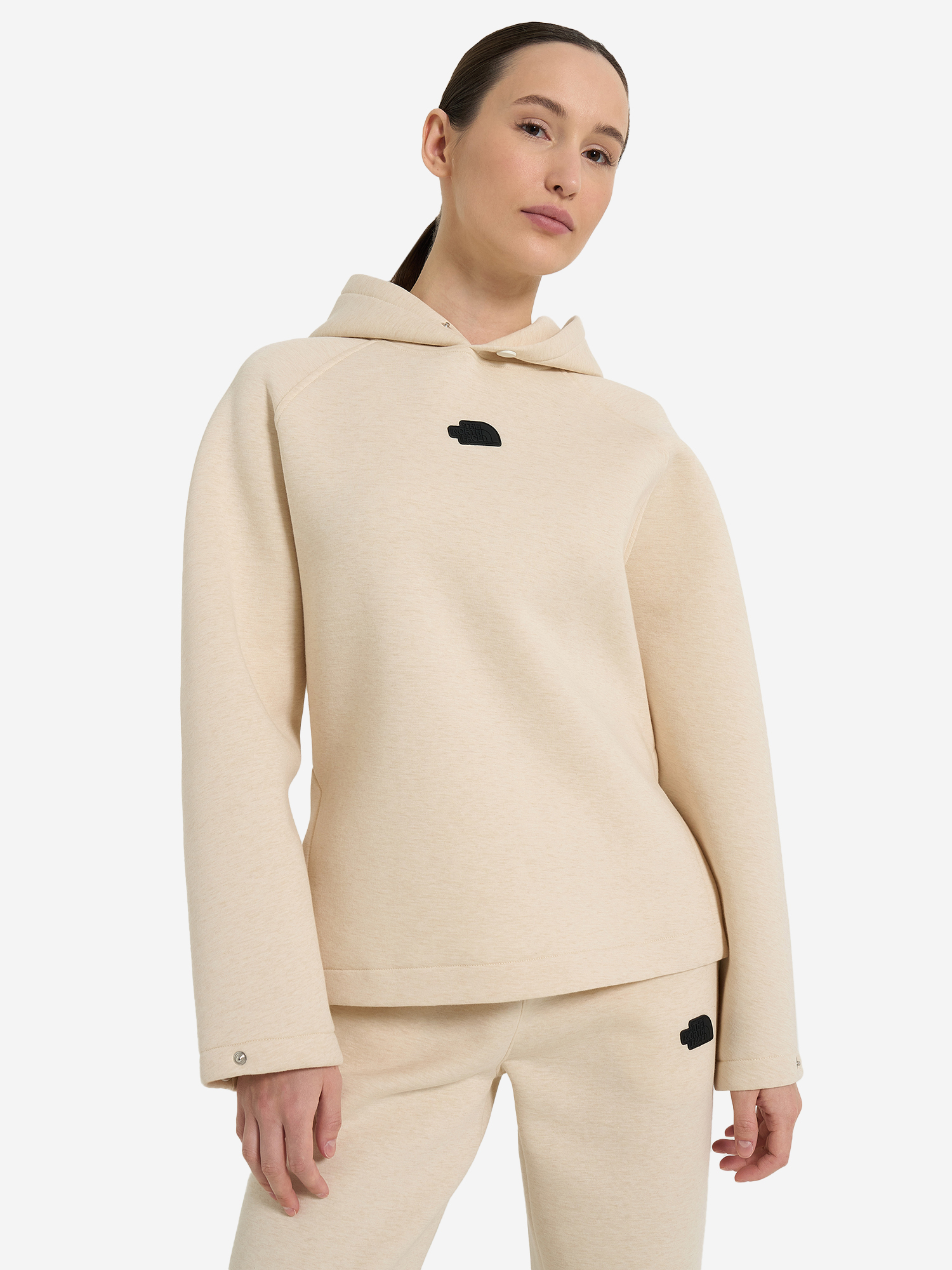 фото Худи женское the north face relaxed, бежевый