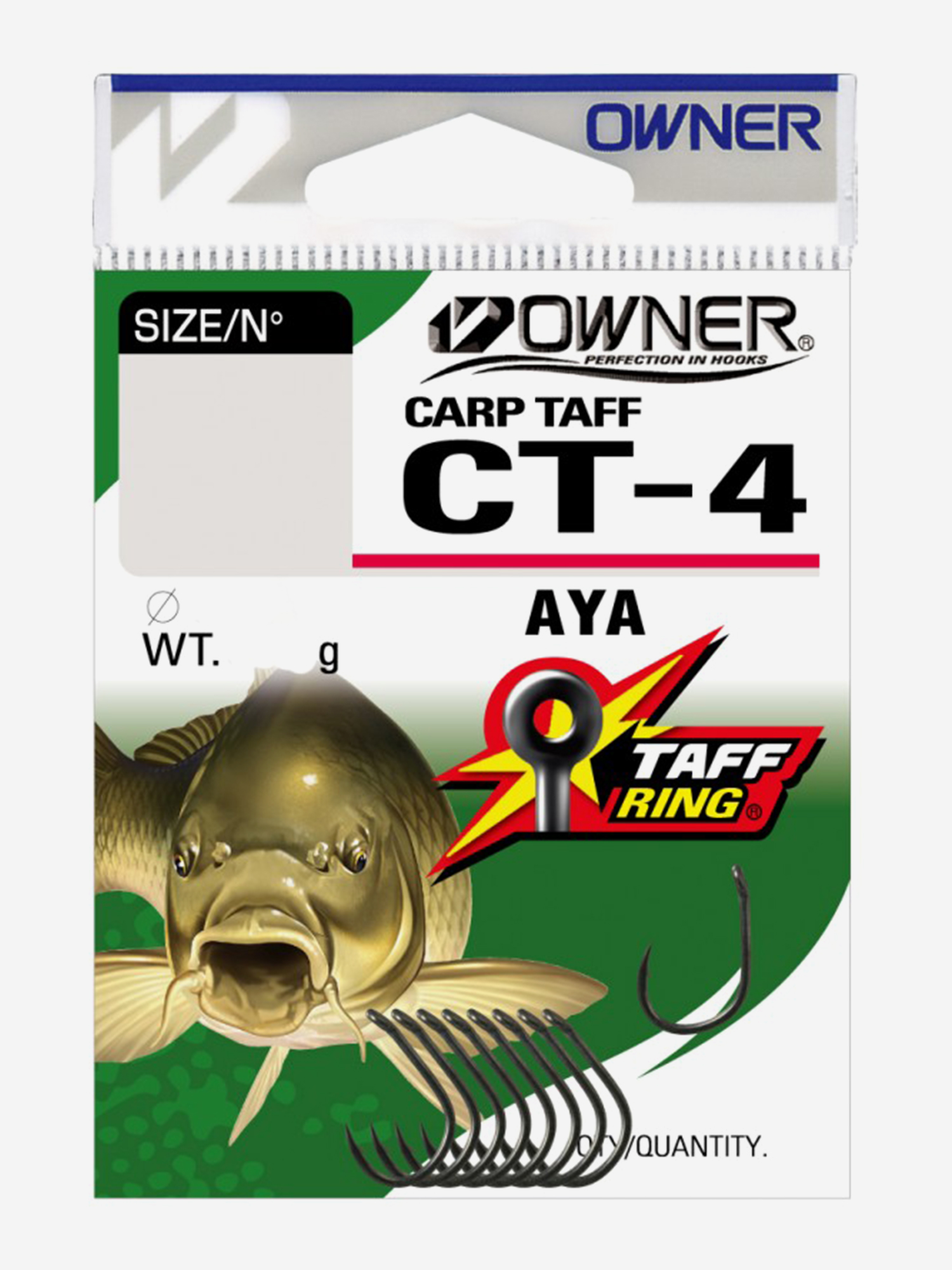 Изображение товара Крючок OWNER Carp Taff Aya teflon №8 9шт Изображение товара Крючок OWNER Carp Taff Aya teflon №8 9шт
