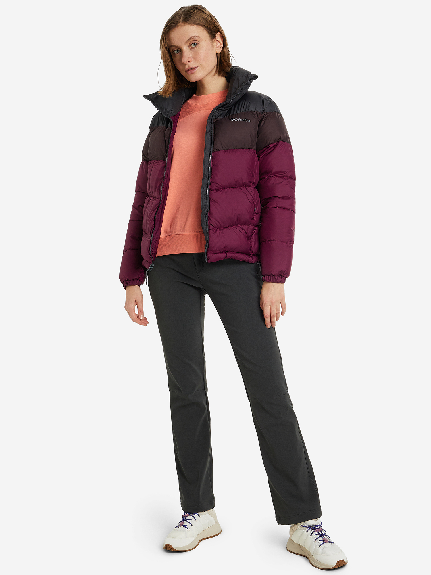 Куртка утепленная женская Columbia Puffect Color Blocked Jacket, Фиолетовый 1955101CLB-616, размер RUS 44 - фото 3