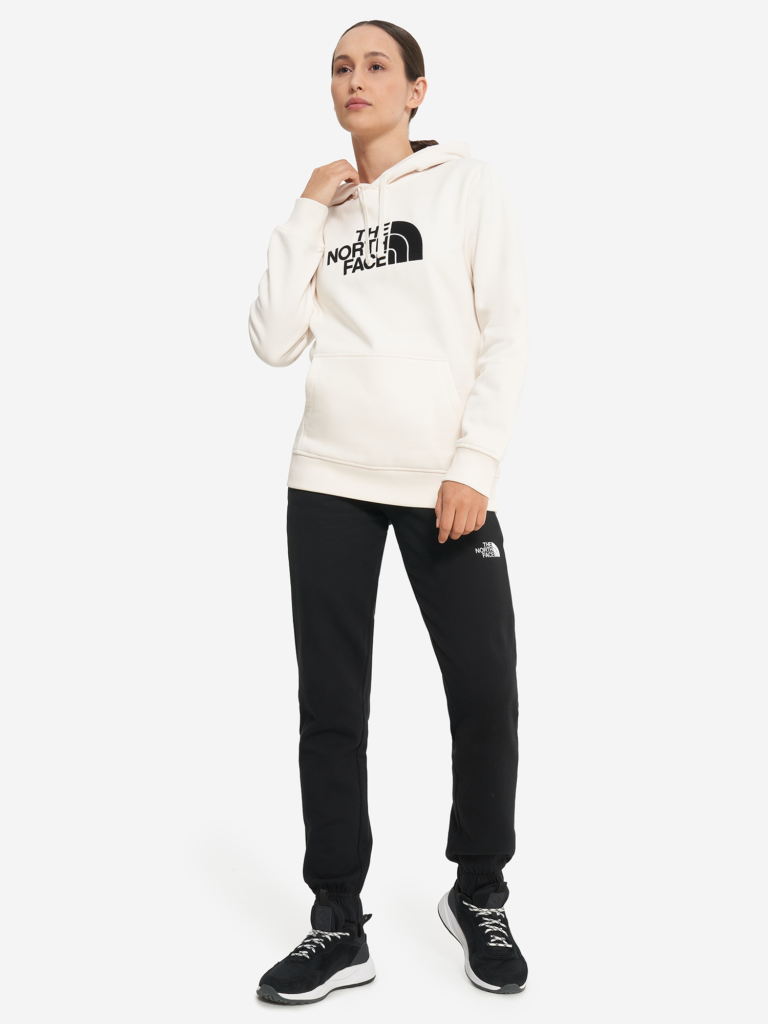 фото Худи женское the north face drew peak, бежевый