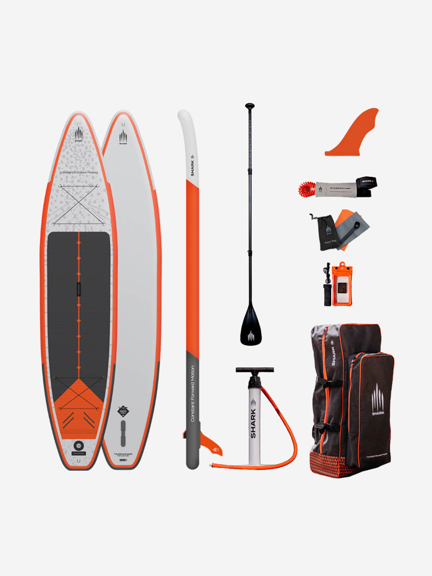 

Доска SUP надувная комплект Shark Touring Xplor 12'6"x30"x6", Белый