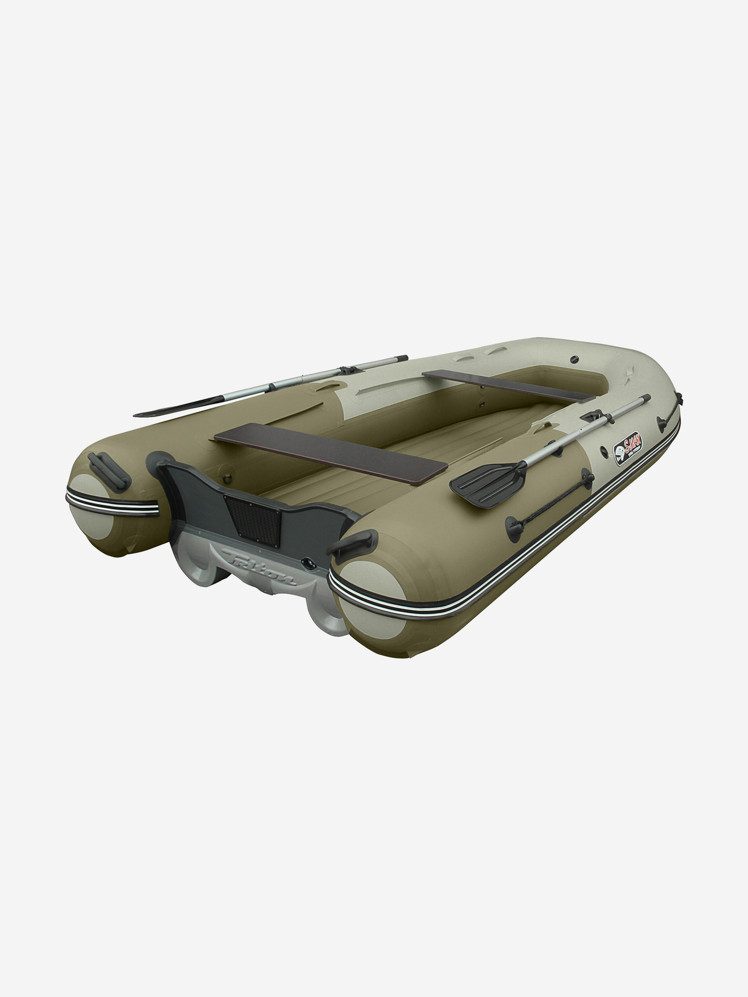 Изображение товара Лодка Reef Triton (Риф Тритон) 400 S-Max хаки-оливковая без фальшборта, Хаки/оливковый