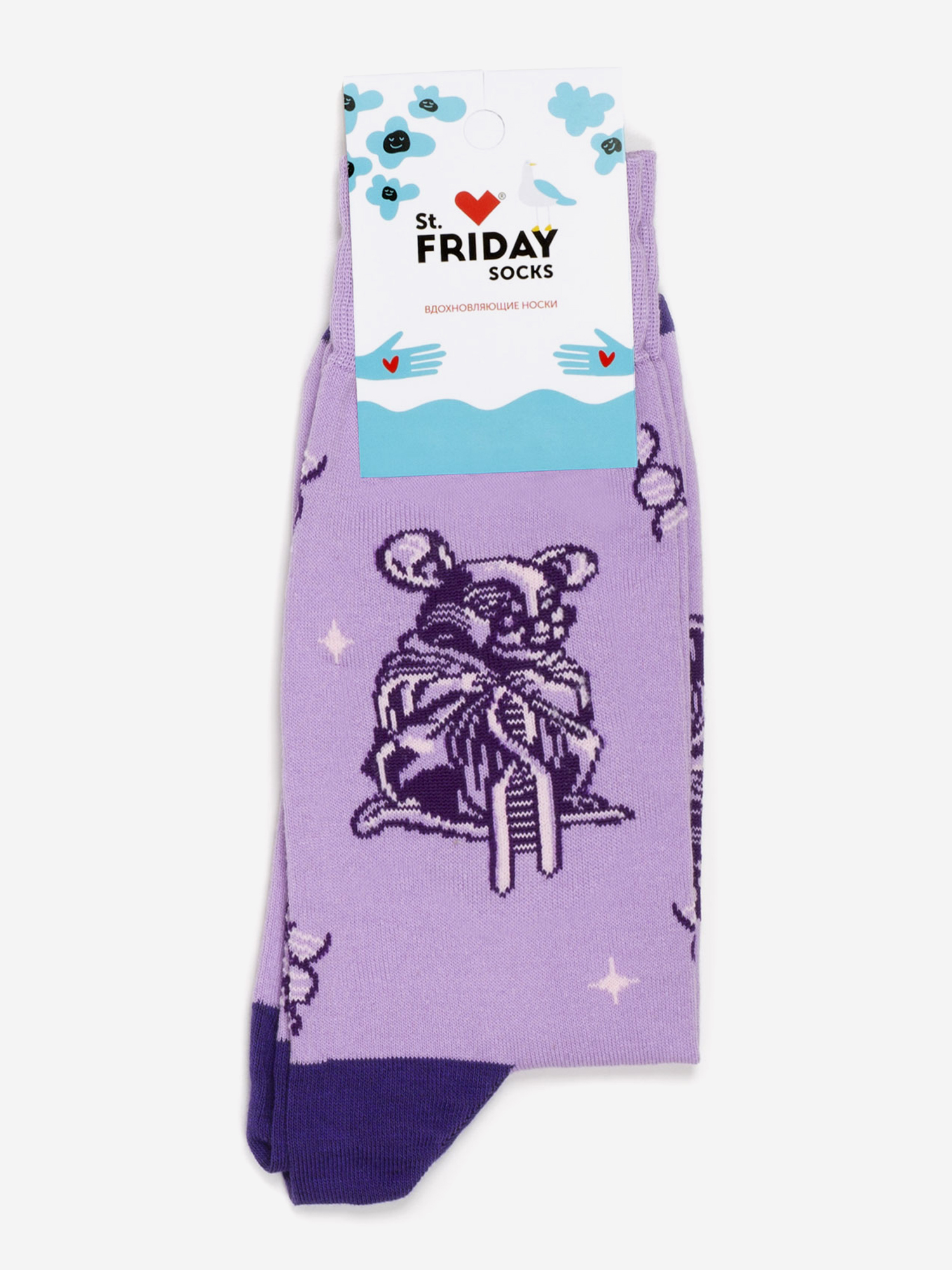 

Носки с рисунками St.Friday Socks, Лабораторная мышь, Фиолетовый