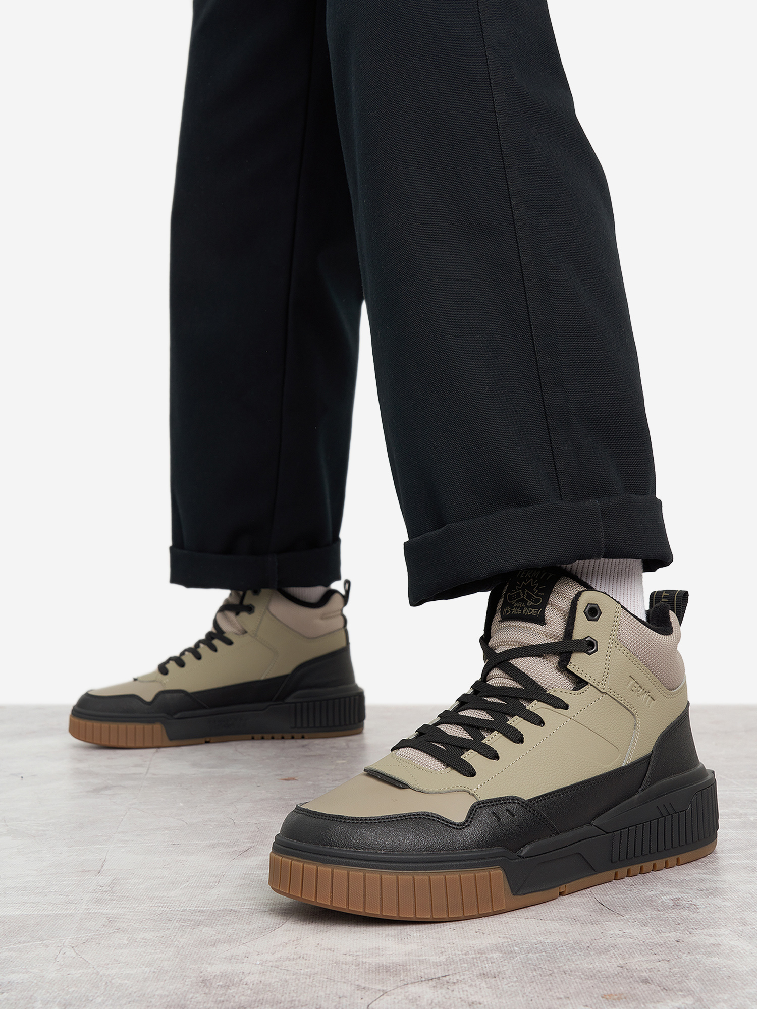 Изображение товара Кеды утепленные мужские Termit Savage V Mid Wtr, Бежевый/черный