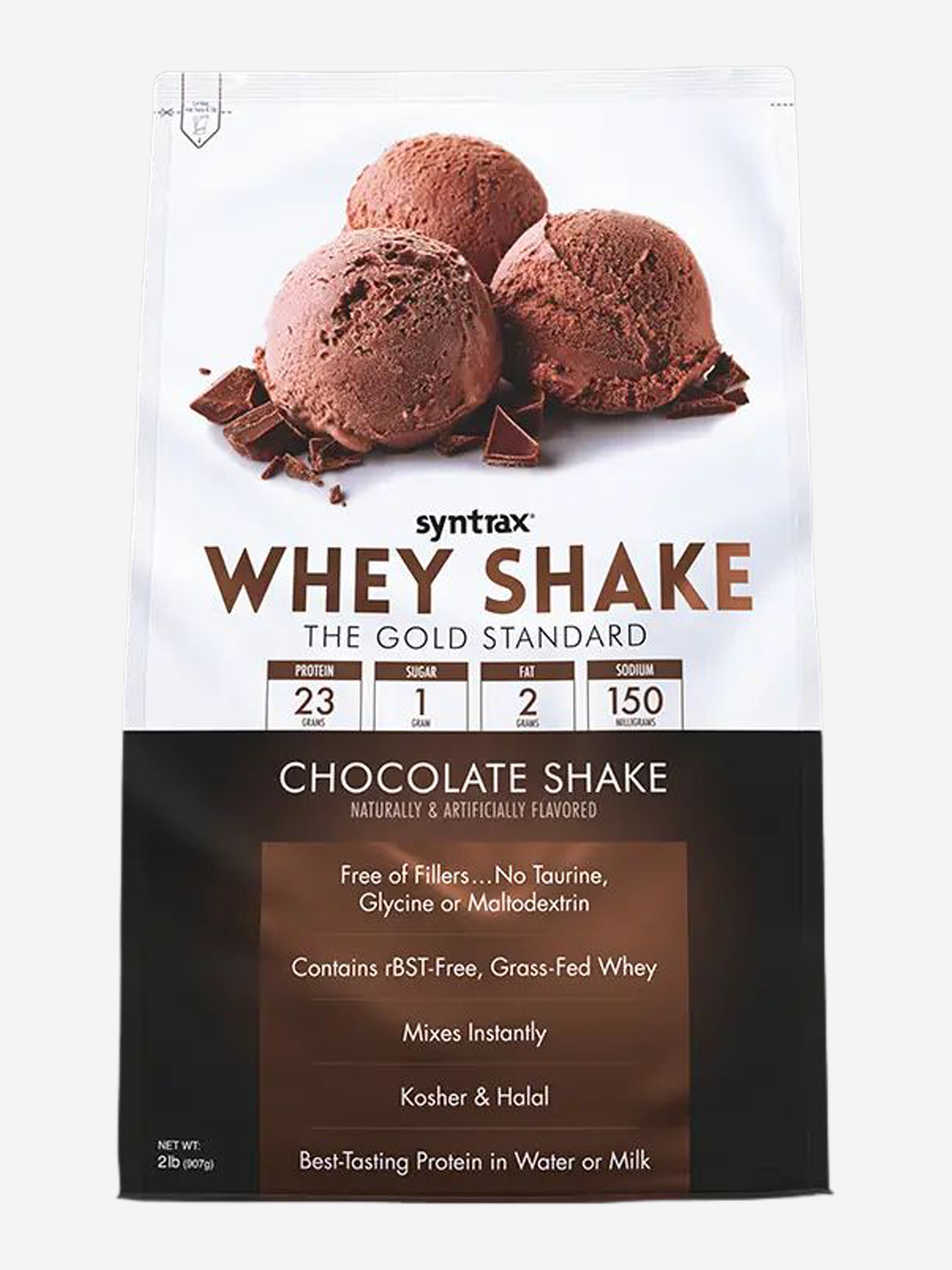 Изображение товара Протеин Syntrax Whey Shake 907 г Шоколадный коктейль для набора массы
