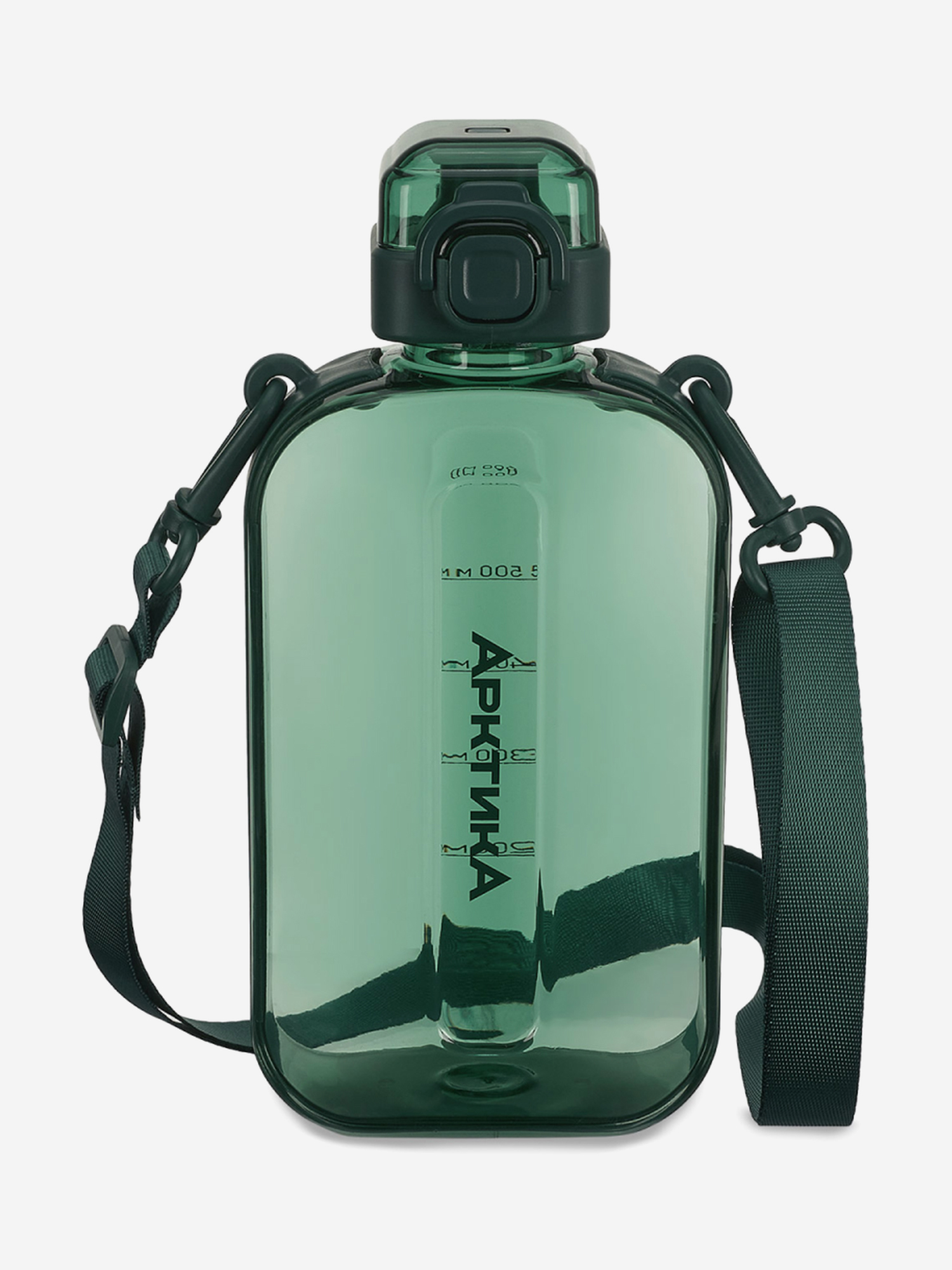 Изображение товара Бутылка тритановая 750 мл с регулируемым ремешком, хвоя, Зеленый