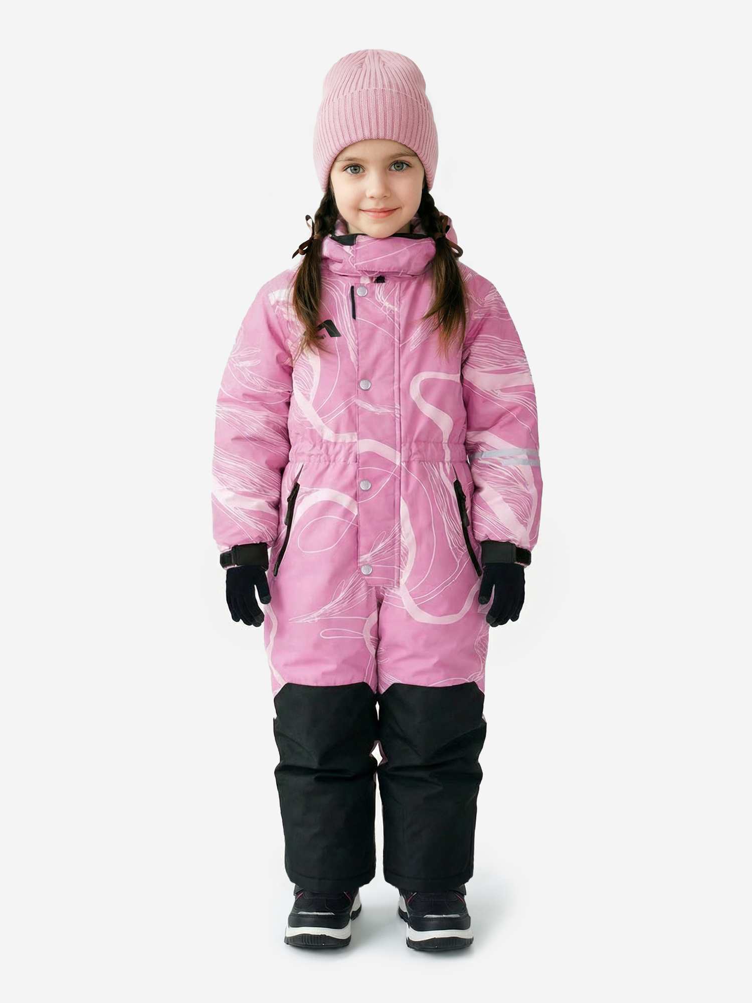 Комбинезон для девочек Oldos, розовый, арт. 18023