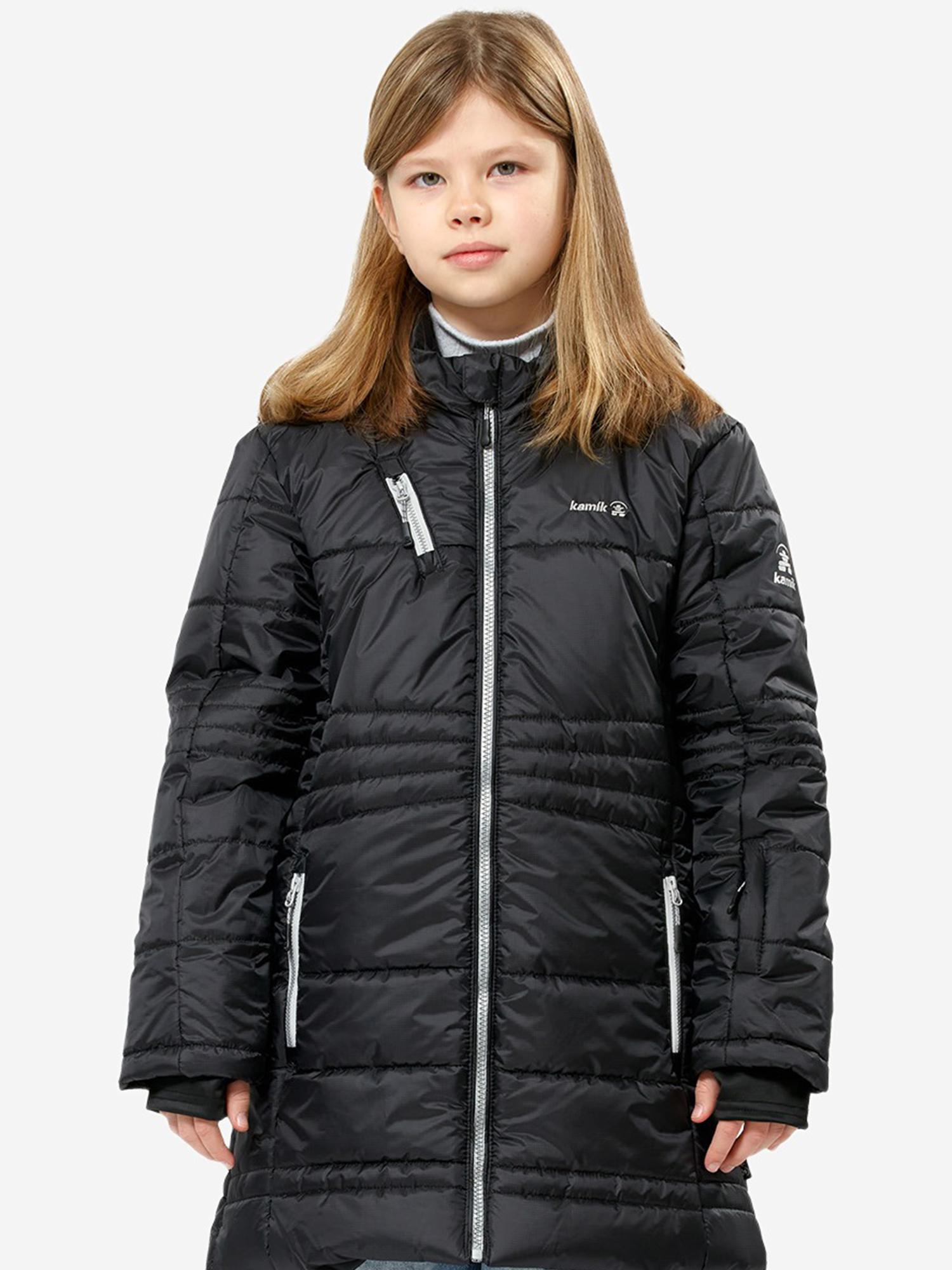Пальто утепленное для девочек KAMIK, Черный пальто утепленное для девочек kamik