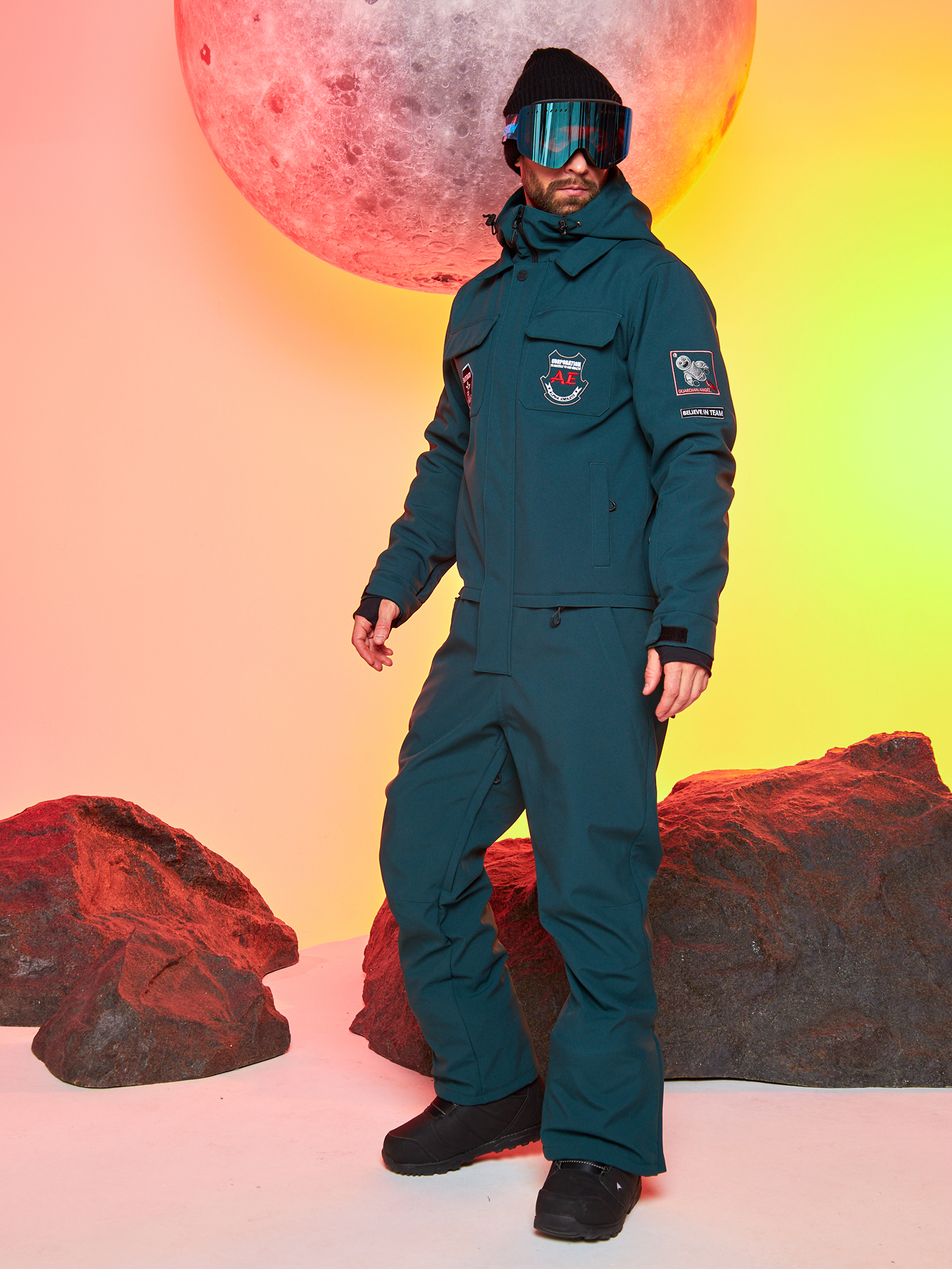 

Комбинезон мужской Alpha Endless мембранный зимний горнолыжный, Зеленый