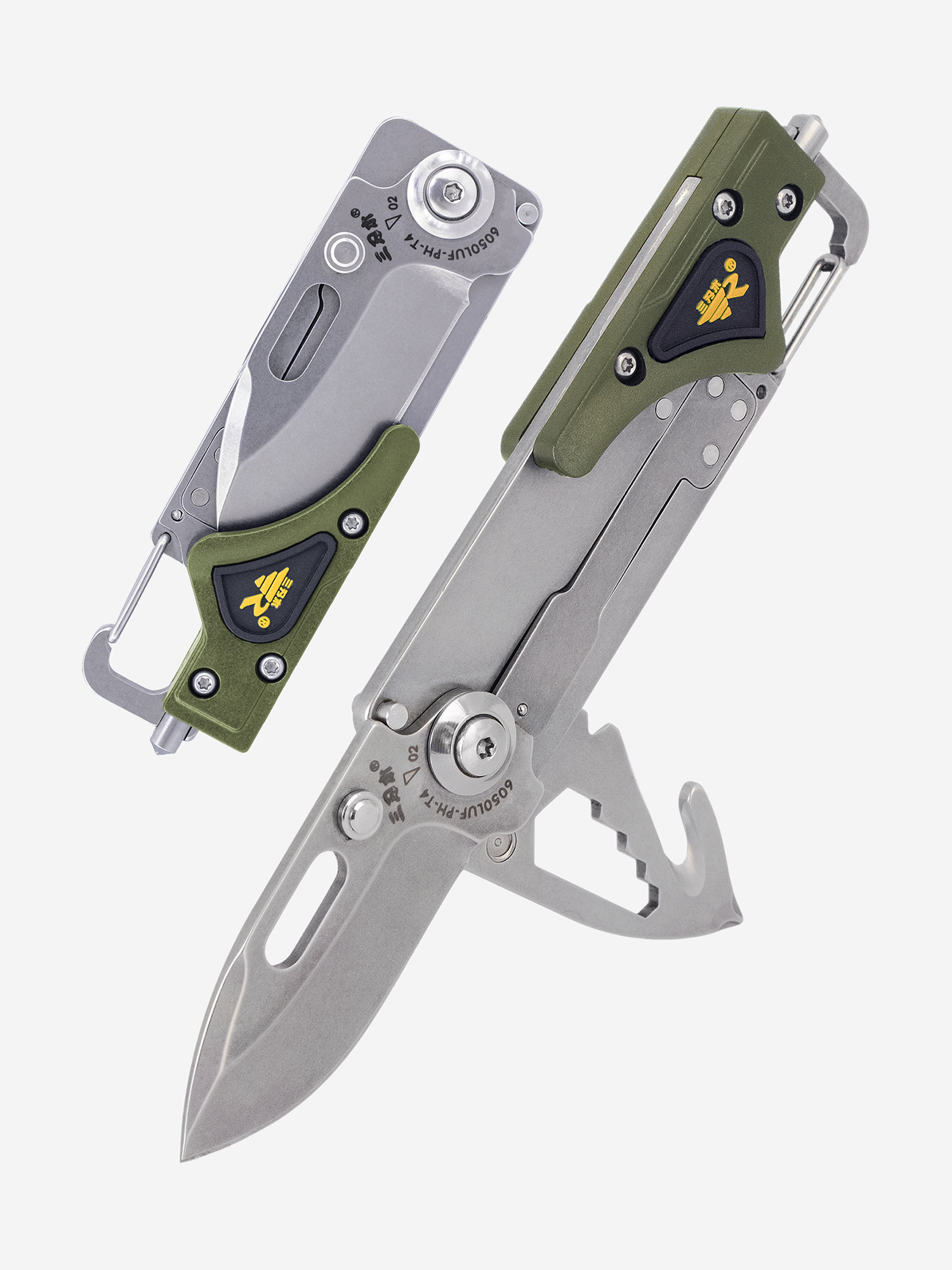 

Складной нож SanRenMu 6050LUF-PP-T4, Зеленый