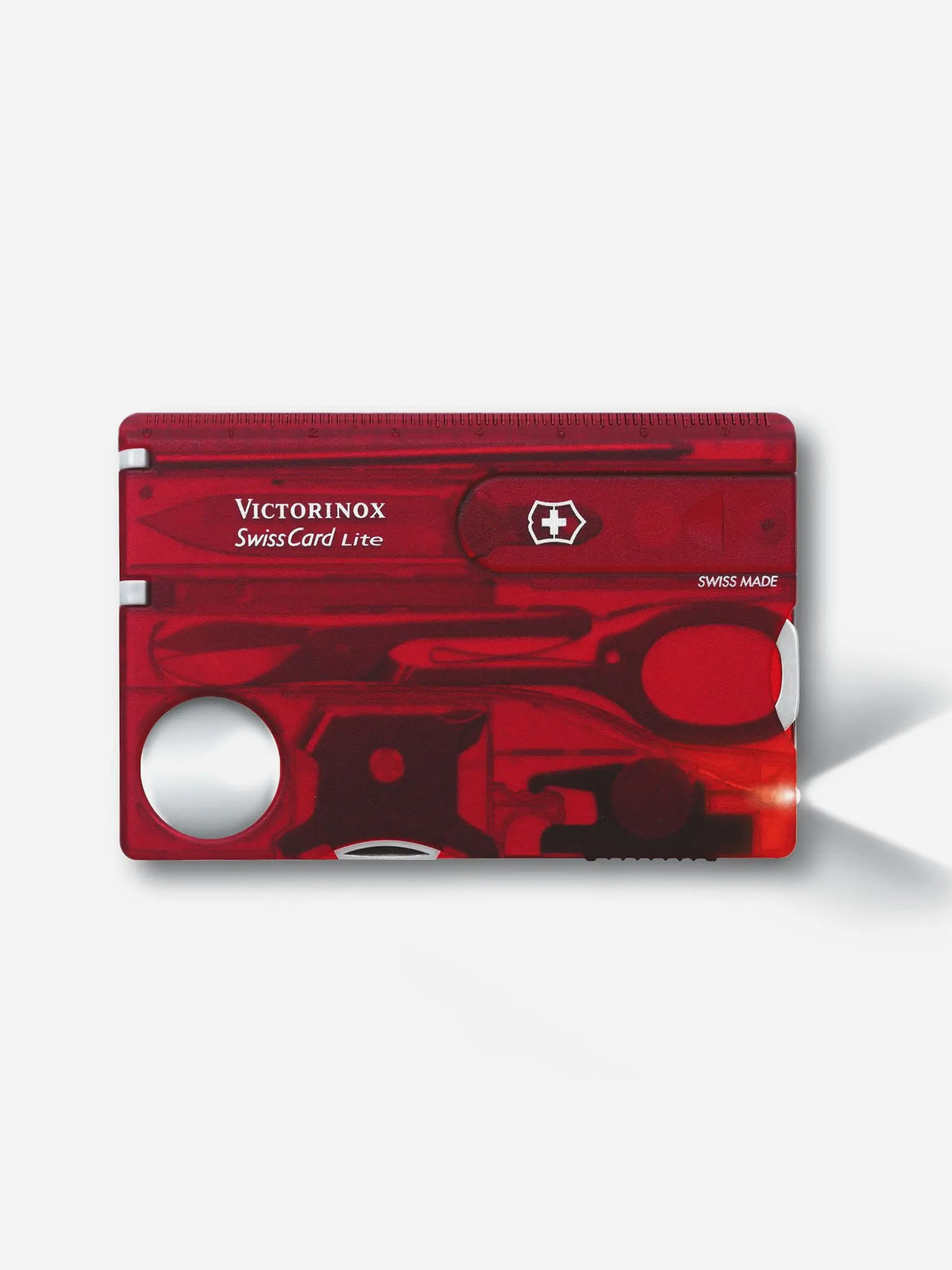 

Швейцарская карточка Victorinox SwissCard Lite, 82 мм, 13 функций, Красный