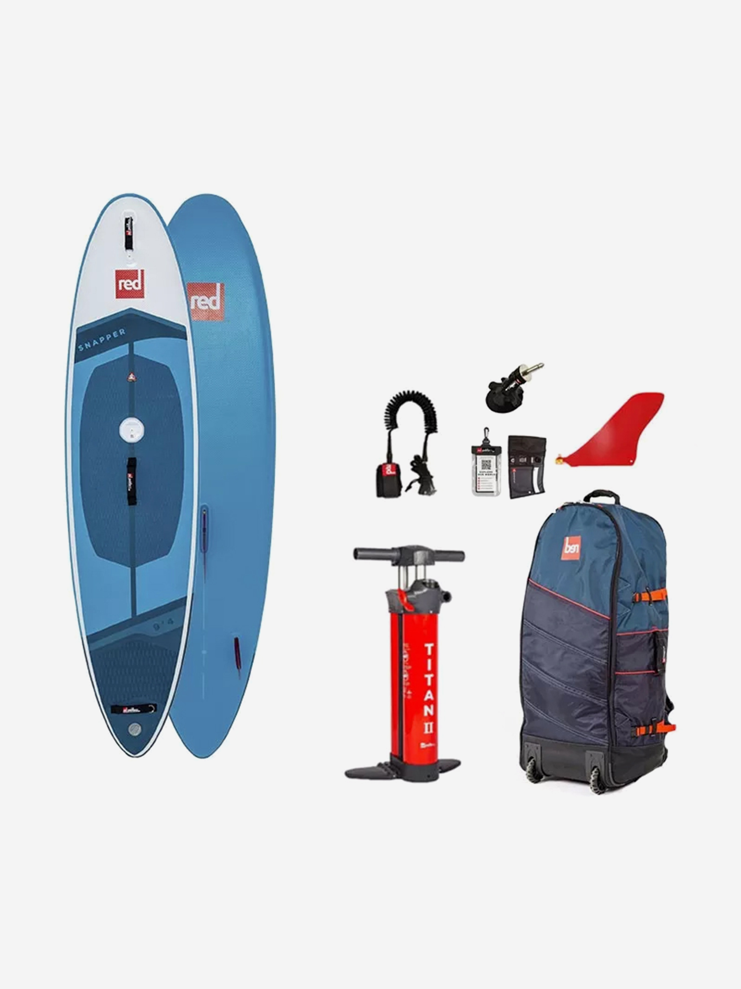 

Сапборд надувной двухслойный Red Paddle 9.4x27 Snapper Windsurf, , Голубой
