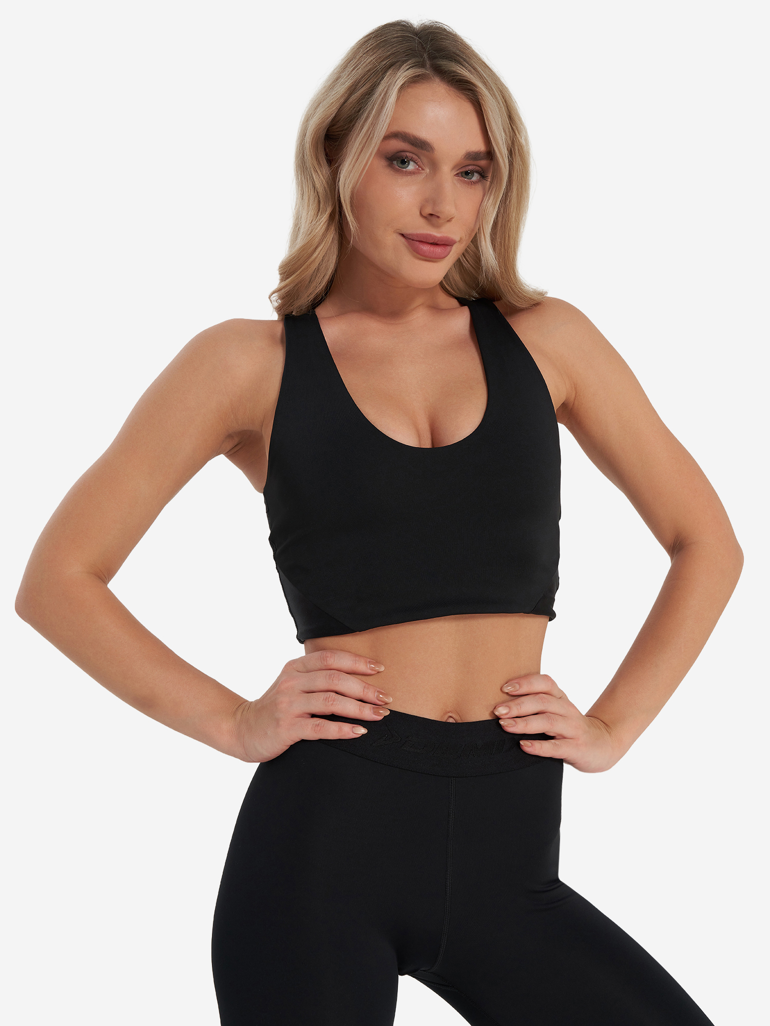 Топ бра спортивный, черный, арт. 31639