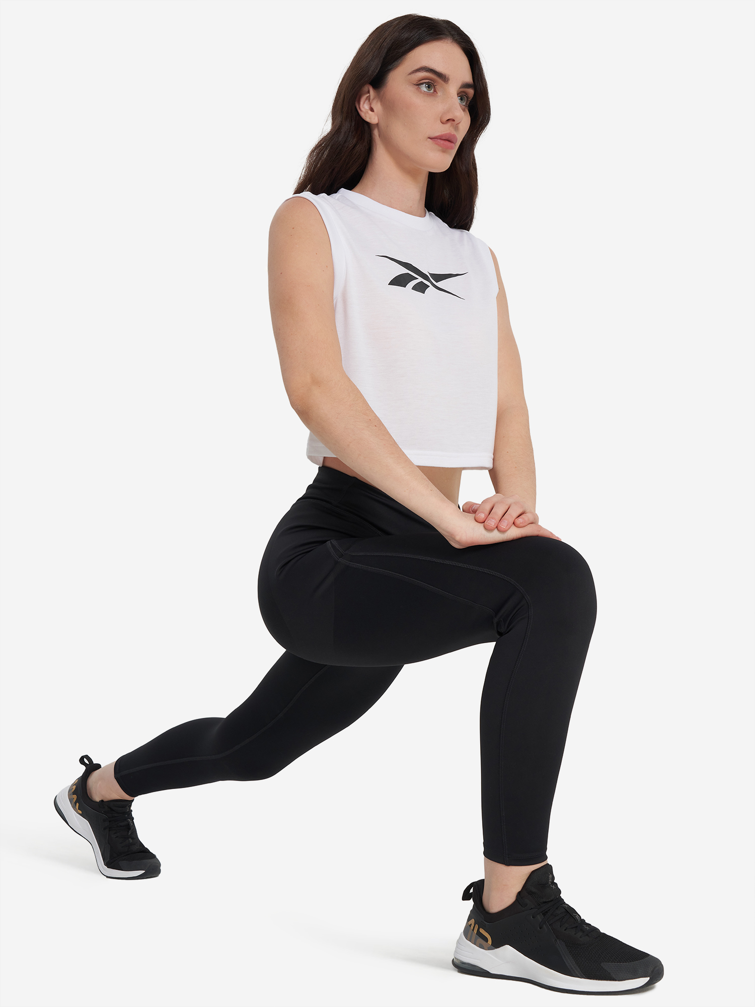 фото Майка женская reebok monica train core, белый