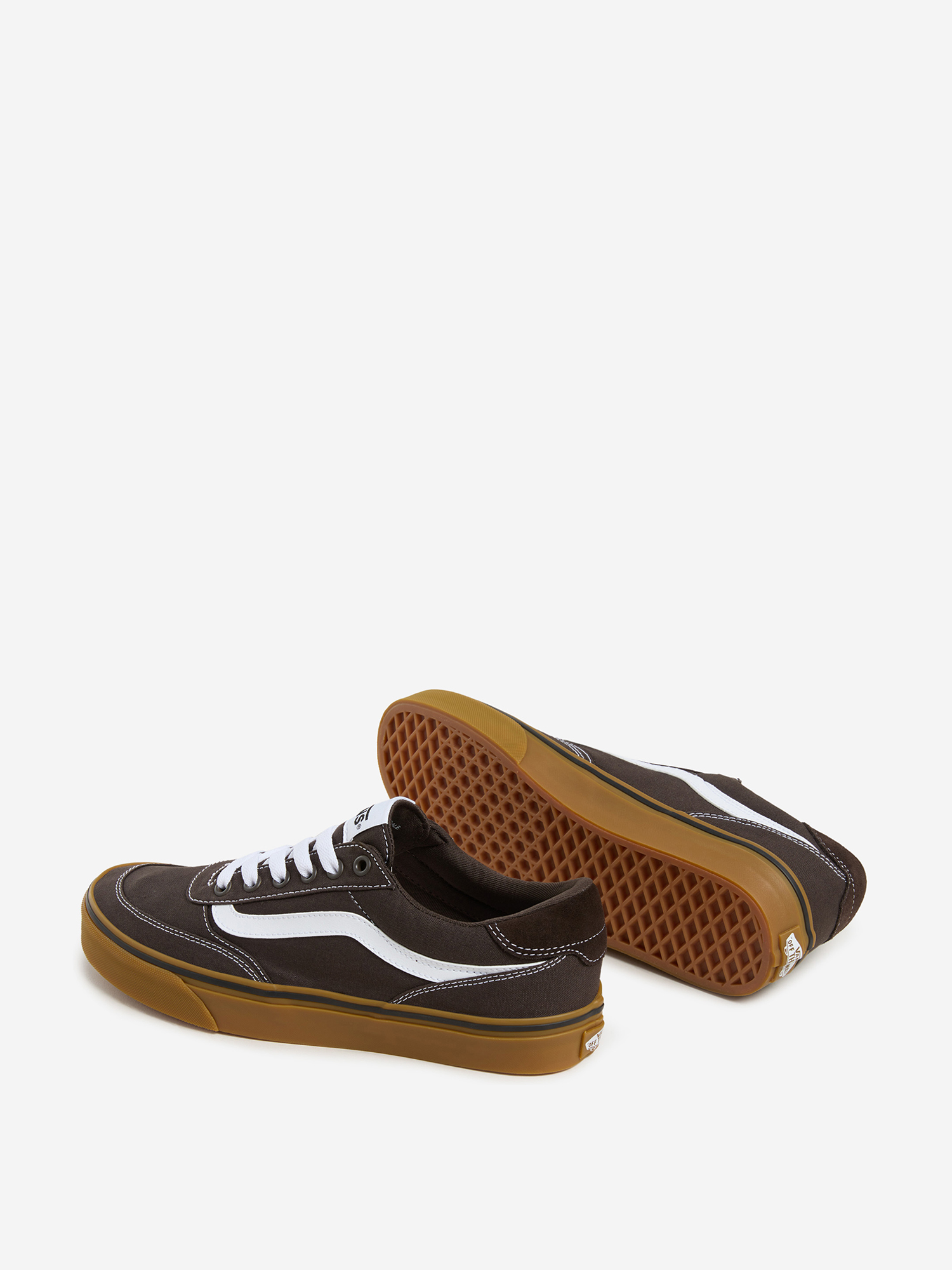 фото Кеды мужские vans brooklyn ls, коричневый