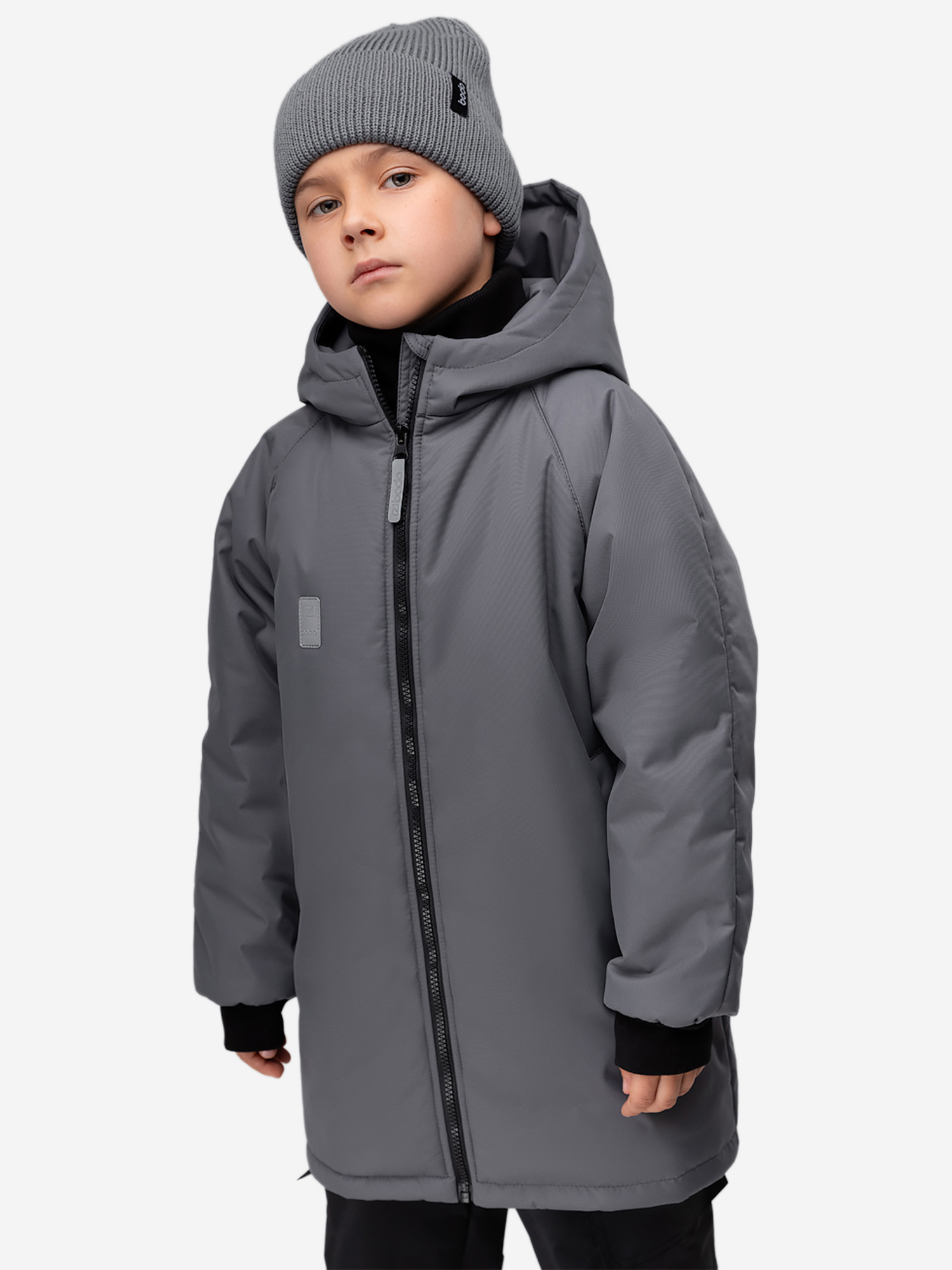 Изображение товара Мембранная куртка для мальчиков bodo темно-серая демисезонная зимняя
