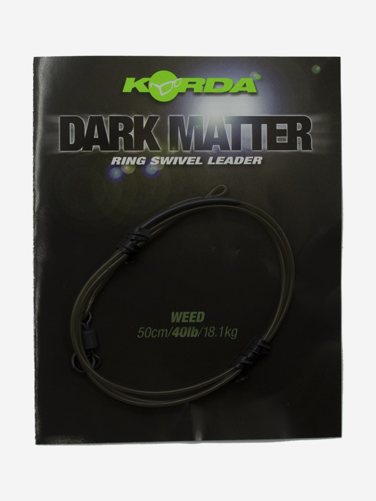 Изображение товара Монтаж готовый KORDA Dark Matter Leader №8 Ring Swivel 50см Weed 40lb Изображение товара Монтаж готовый KORDA Dark Matter Leader №8 Ring Swivel 50см Weed 40lb