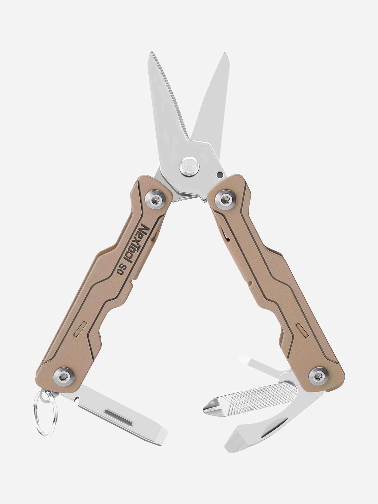 Изображение товара Мультитул Nextool Micro Sailor Scissors S0, коричневый, Коричневый, бежевый