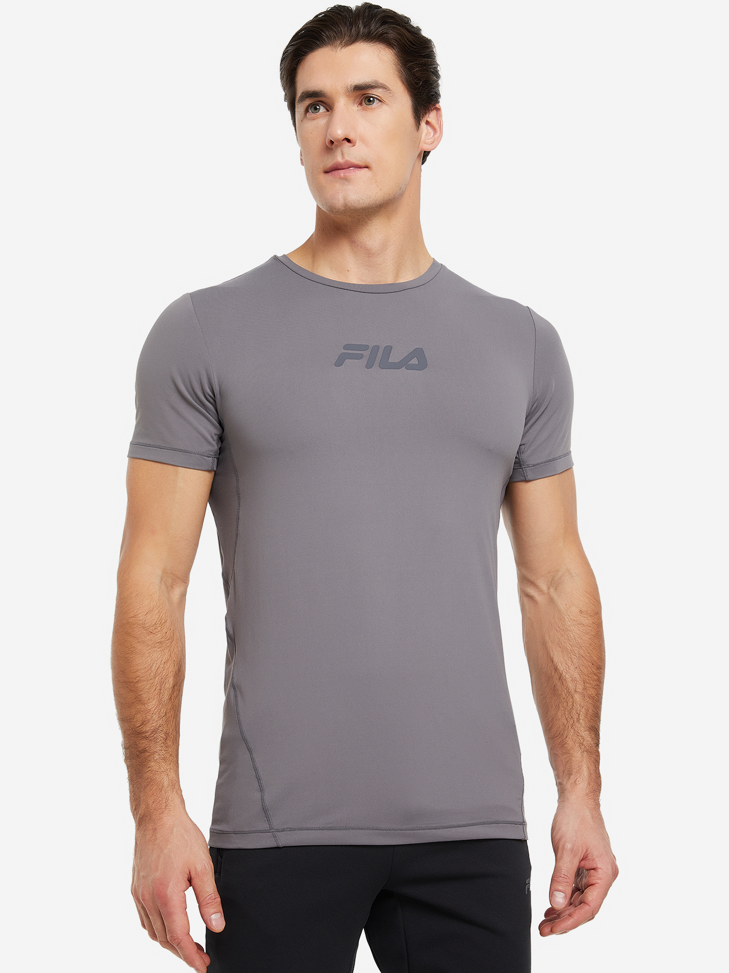 Футболка мужская FILA, Серый 125542FLA-93, размер RUS 48 | EUR S-M