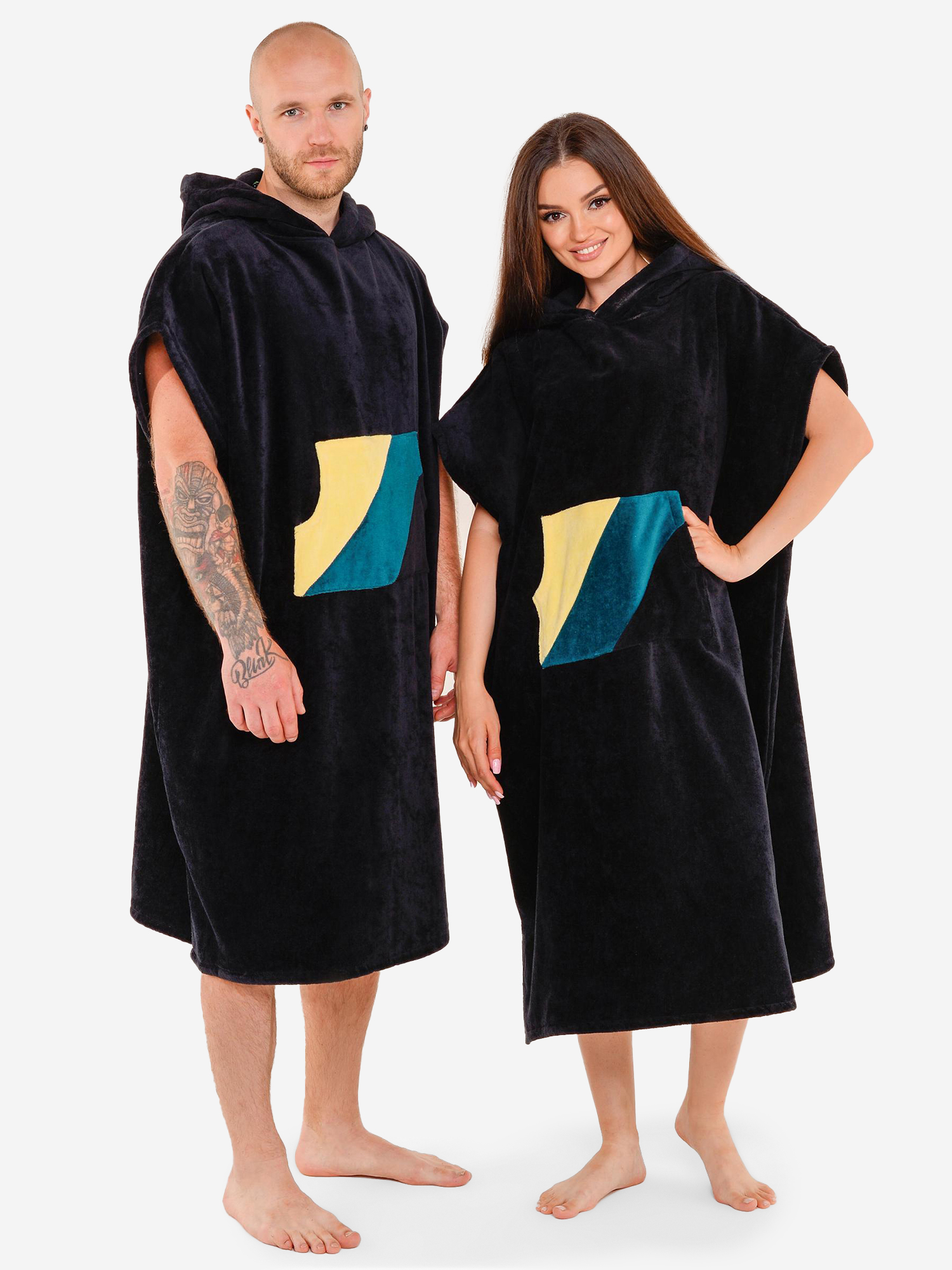 Изображение товара Пончо для серфинга JARBY M-XL из натурального хлопка, Всесезонное