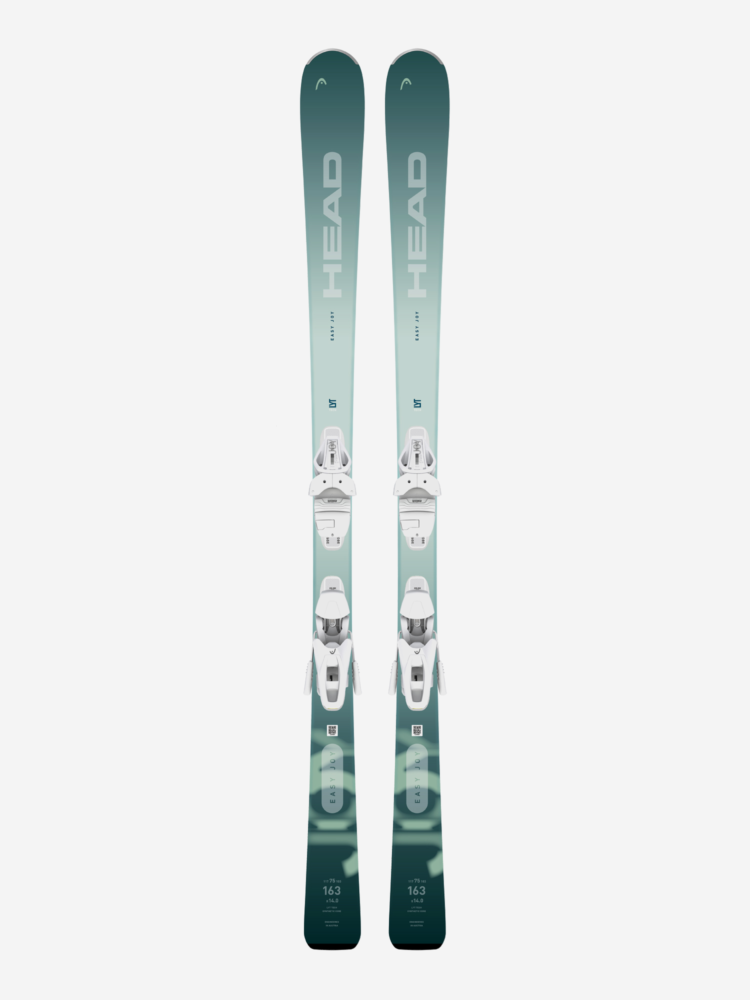   Спортмастер Горные лыжи женские Head Easy Joy + крепления Joy 9 GW SLR 85, Голубой