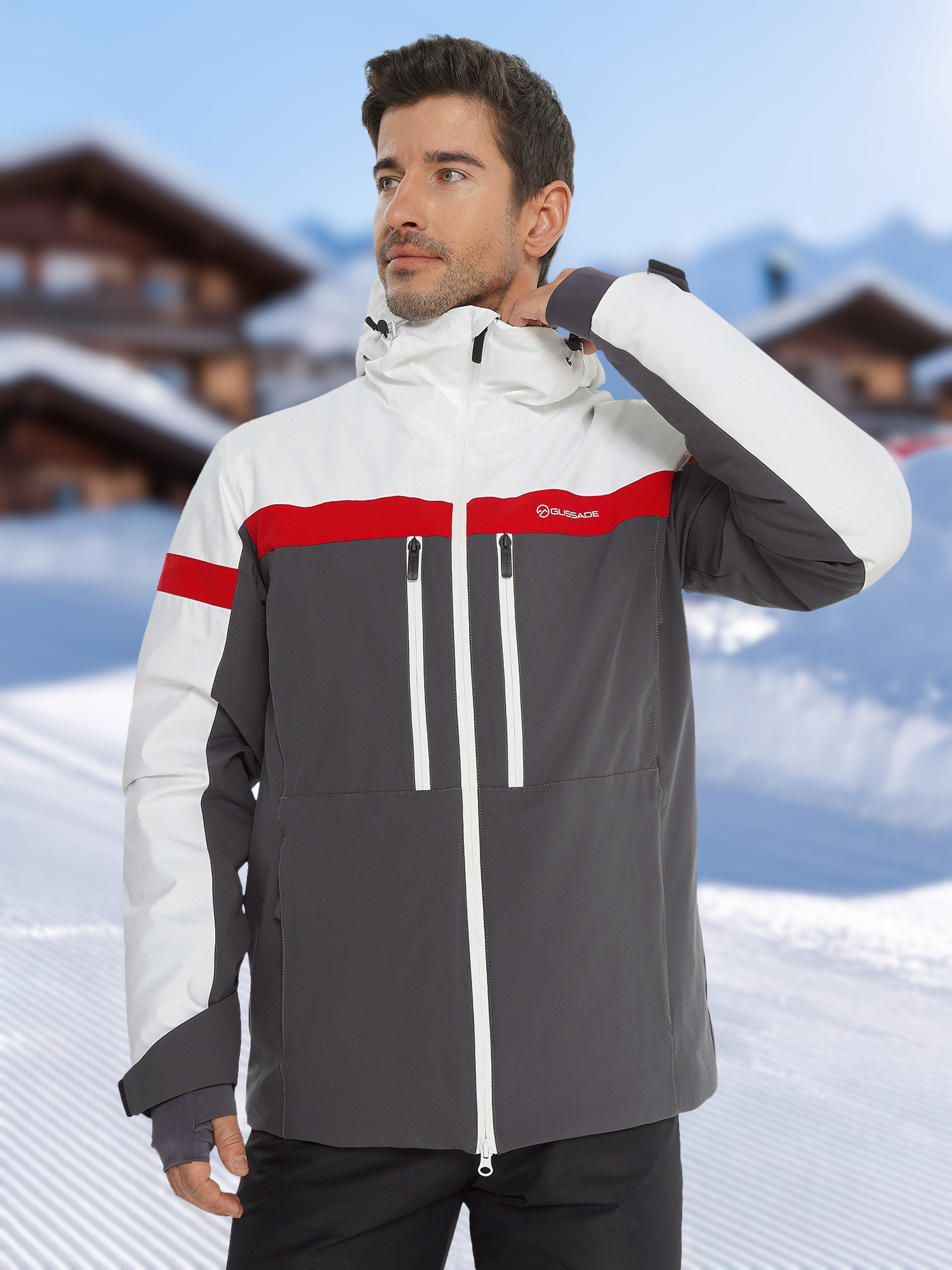 Куртка утепленная мужская Glissade, серый, арт. 138416gsd-aw