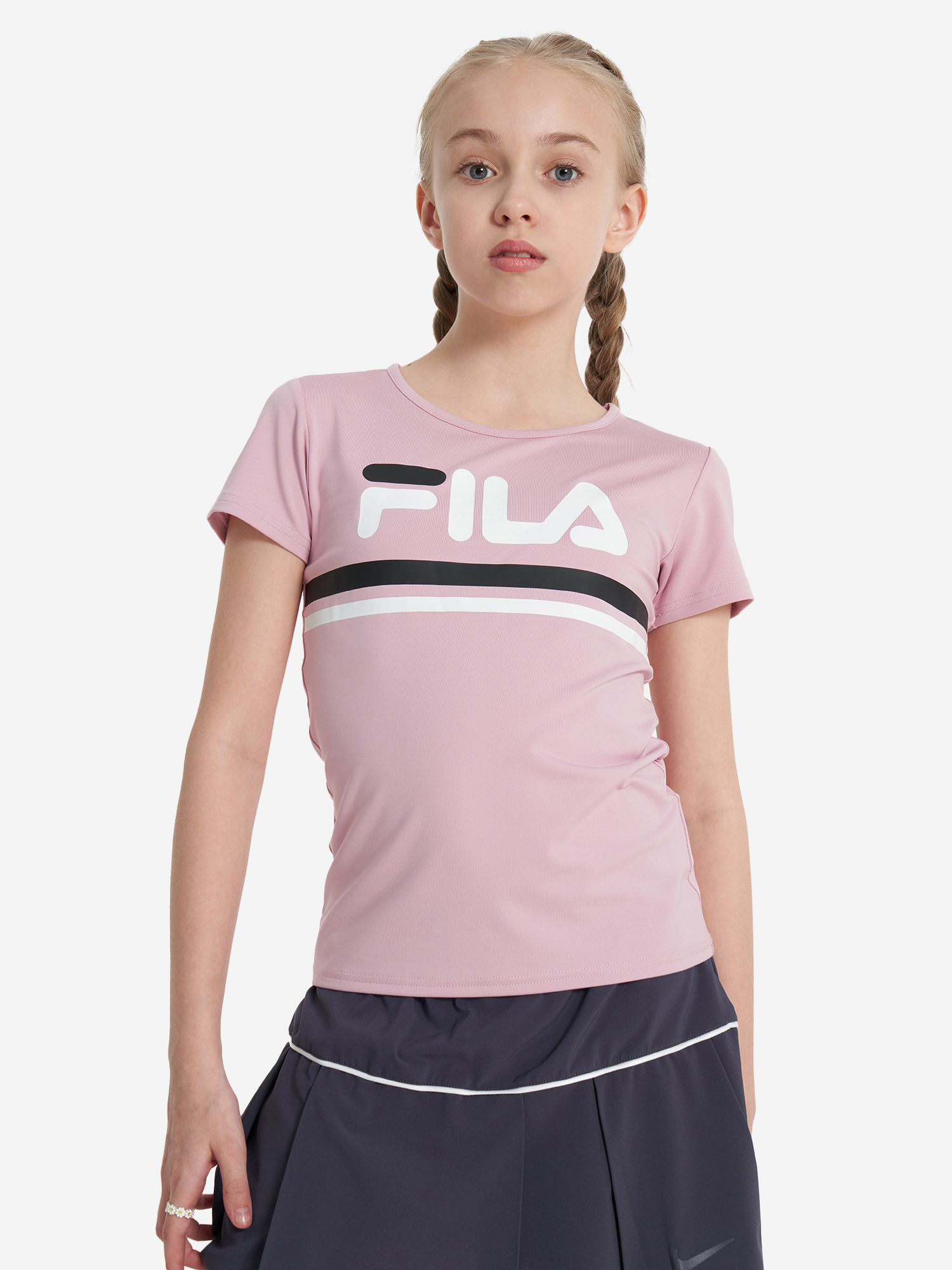 фото Футболка для девочек fila, розовый