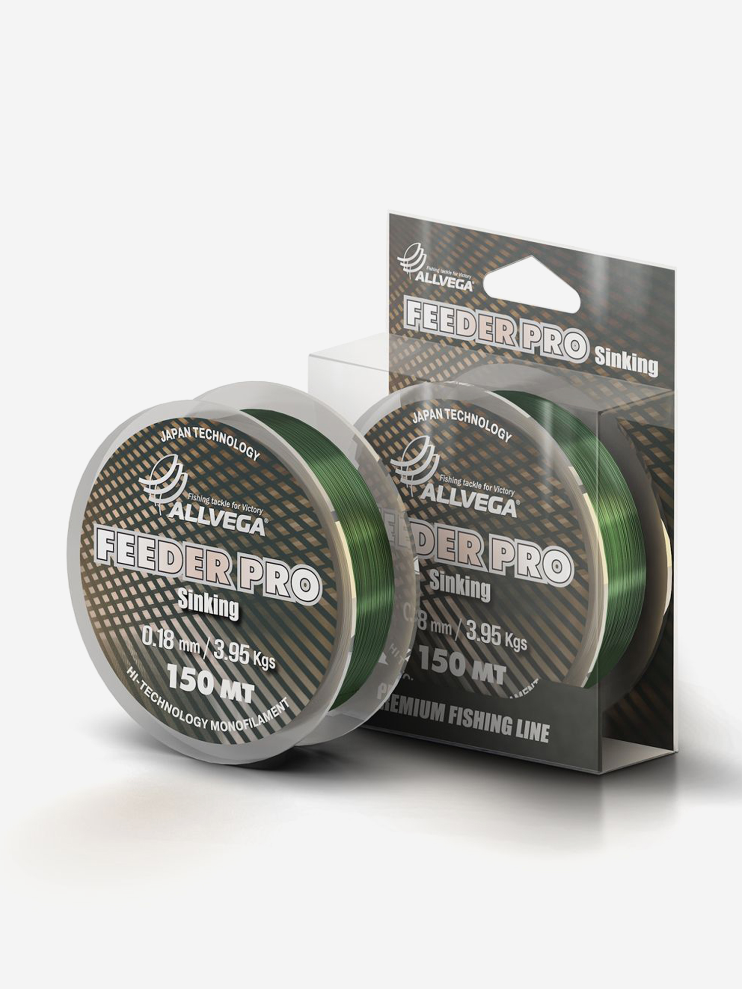 

Леска монофильная ALLVEGA "Feeder Pro" 150м 0,18мм (3,95кг) тёмно-зелёная, тонущая, Зеленый