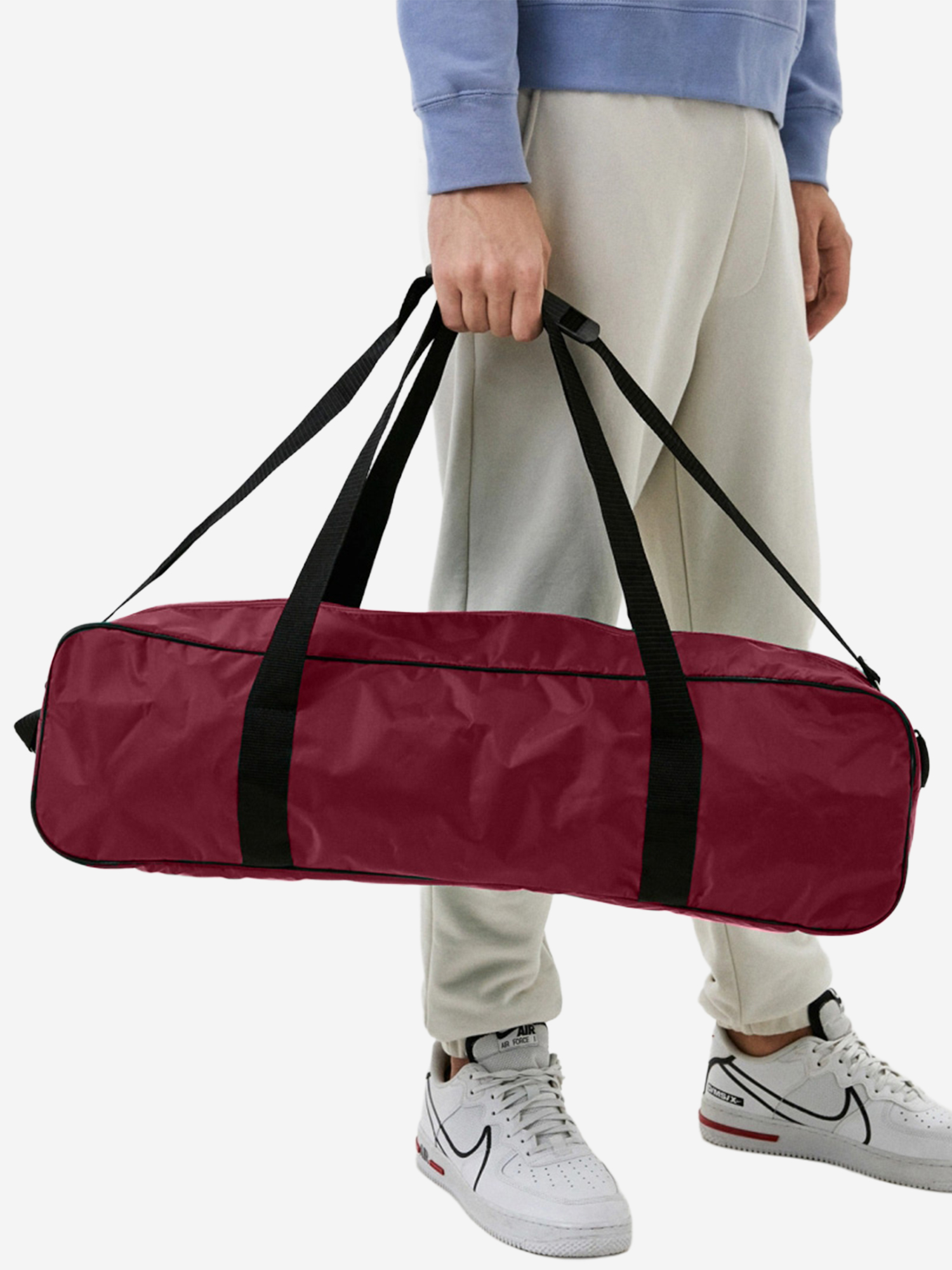 Изображение товара Сумка-чехол для коврика RamaYoga Деви бордовая 19х70 см