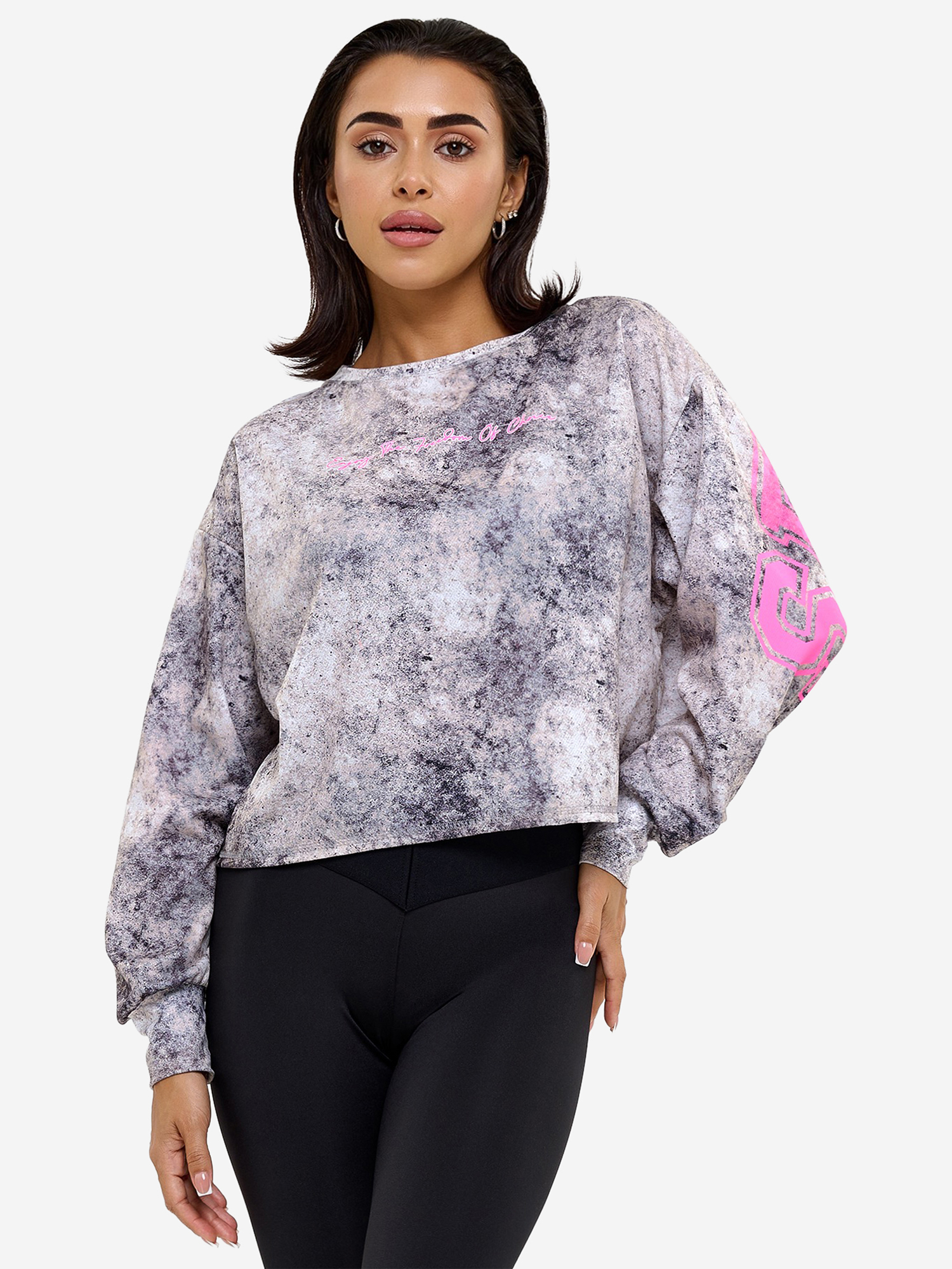 Изображение товара Толстовка укороченная Bona Fide Oversize Crop Longsleeve Sexy Club женская спортивная толстовка