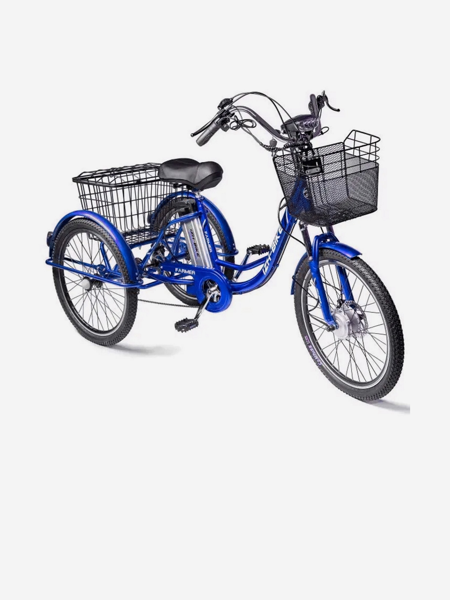 

Трехколесный электровелосипед для взрослых Izh-Bike (Иж-Байк) Фермер 24", Синий