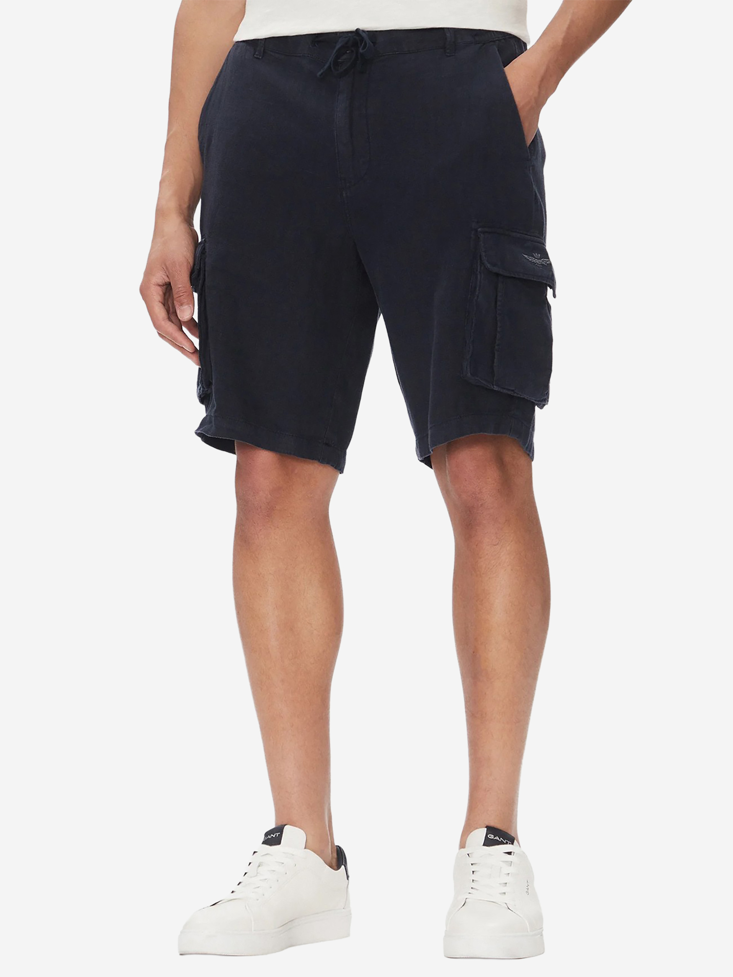 Изображение товара Мужские летние шорты AERONAUTICA MILITARE из льна, средняя длина, 6 карманов