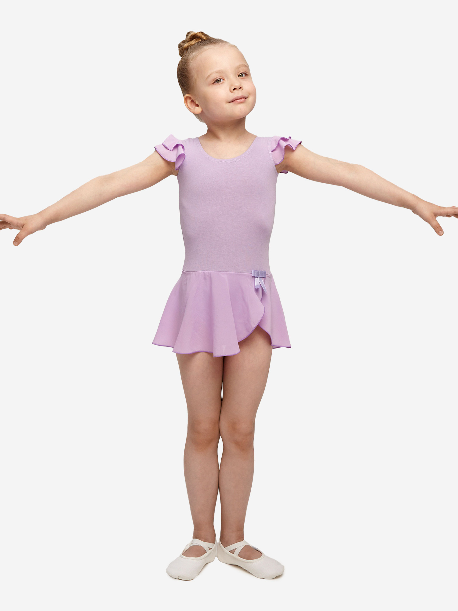 Купальник гимнастический Belkina с юбкой для танцев и тренировок, Фиолетовый купальник гимнастический belkina с юбкой для танцев и тренировок голубой
