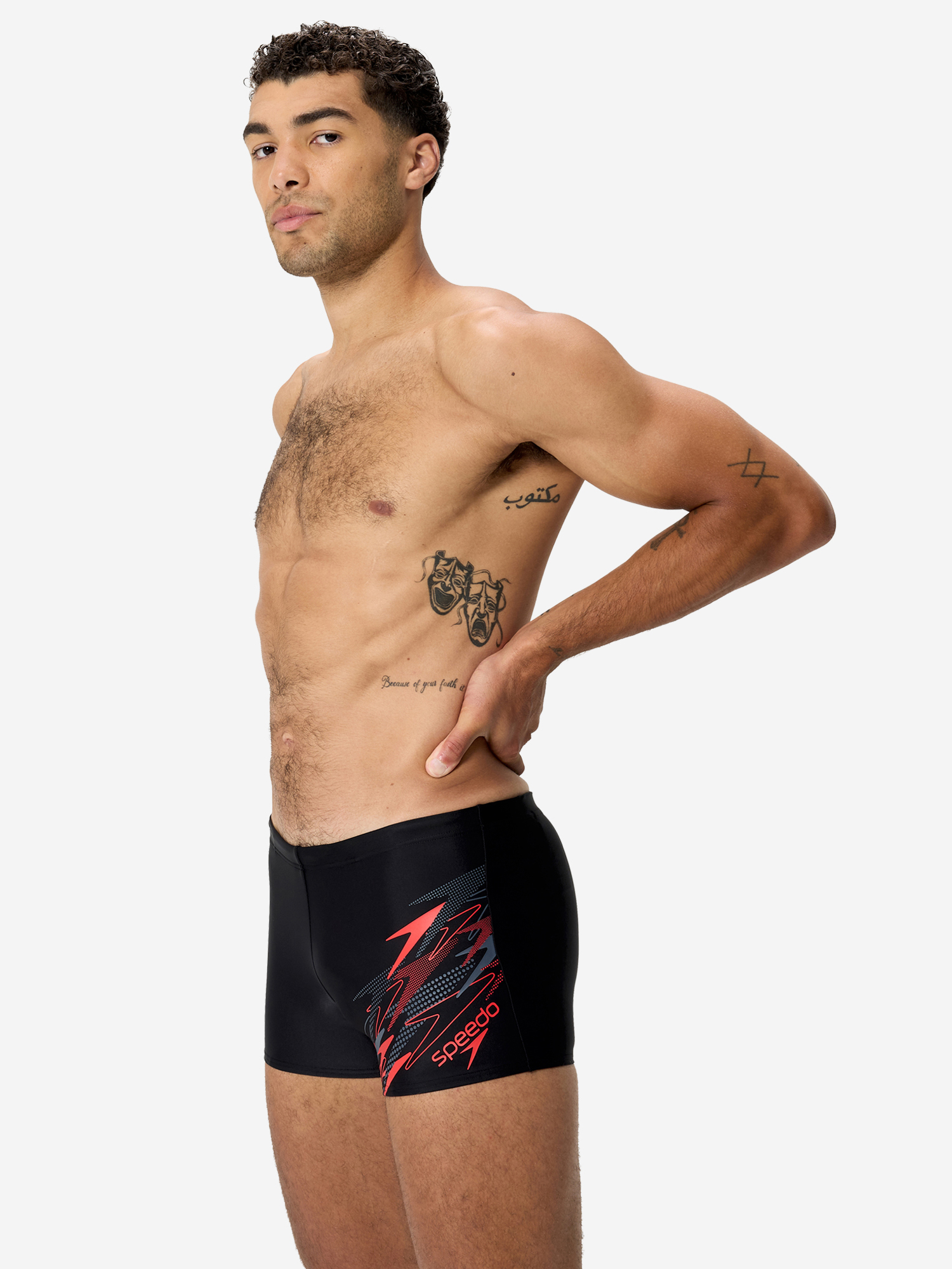 Изображение товара Плавки-шорты мужские Speedo Medley Logo Aquashort Blk/Red для тренировок и соревнований