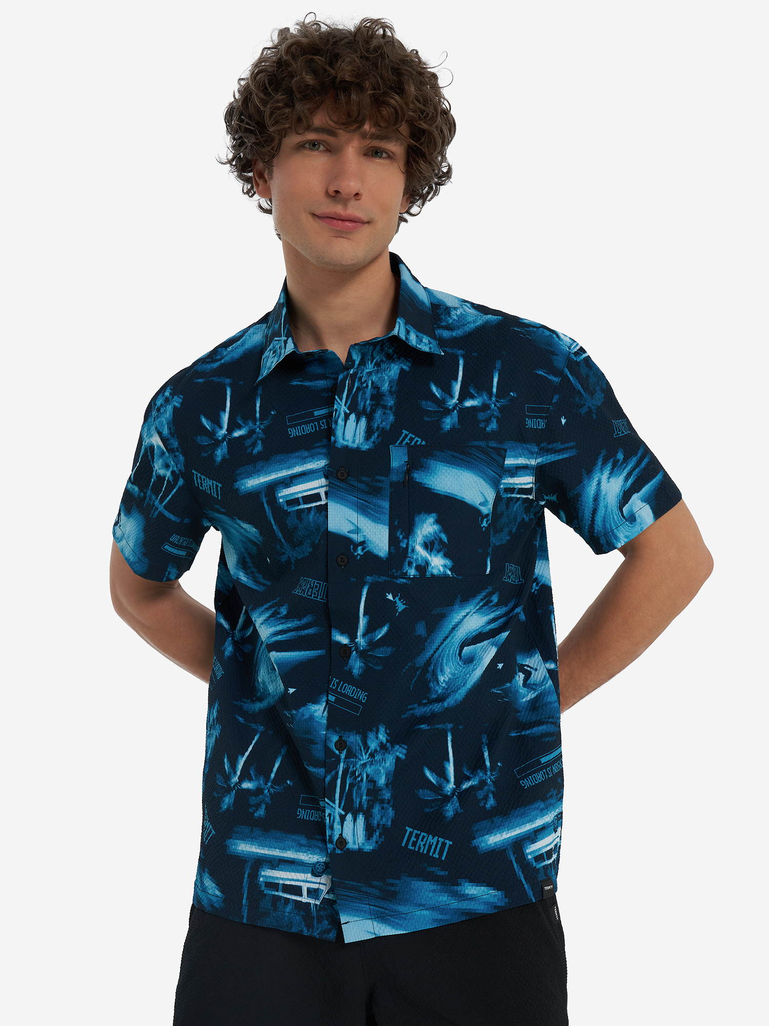 Изображение товара Мужская рубашка с коротким рукавом Termit для активного отдыха и пляжа
